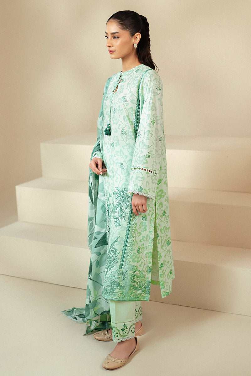 Minty Meadow 3-Piece Lawn Suit for Women - Floral Printed Summer Outfit - Perfect for Garden Parties, Weddings & Outdoor Events