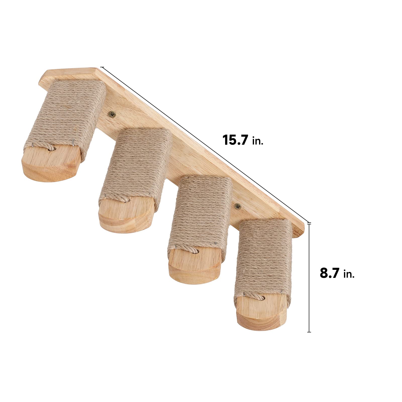 FUKUMARU Cat Wall Furniture Set - Cat Scratcher Mat, Climbing Shelf, Hammock & Wall Steps for Indoor Cats | Multi-Level Play, Sleep & Lounge Space for Kittens & Adult Cats | Perfect for Small Apartments & Cat Enrichment