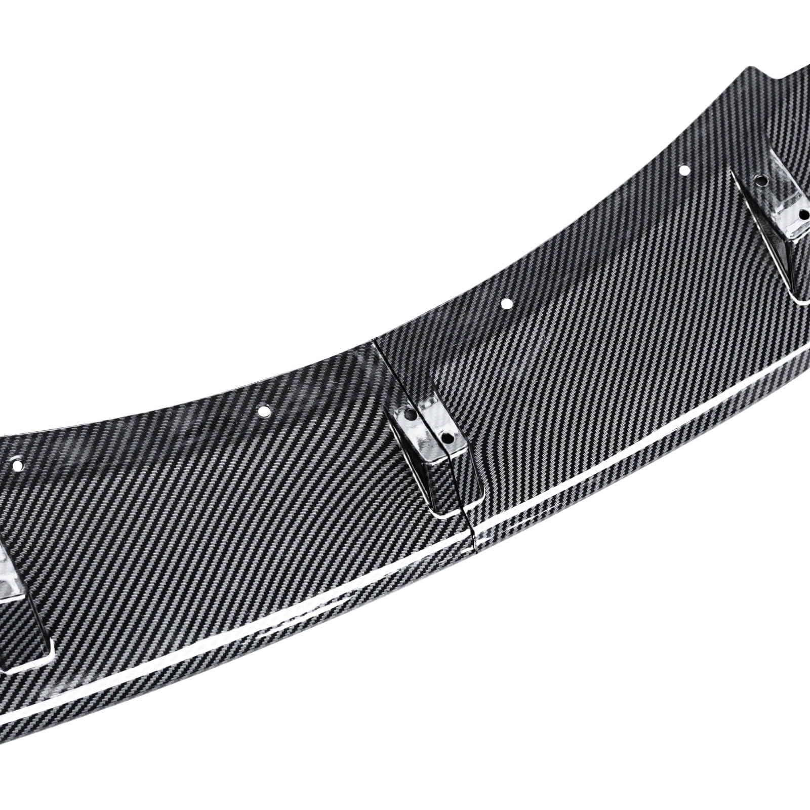 BMW E82 128i 135i M Sport Front Bumper Lip Splitter - ABS Painted Carbon Fiber Style Chin Extension (4Pcs) - Perfect for 2007-2013 Models - Enhances Aerodynamics & Sporty Look for Street Racing & Car Shows