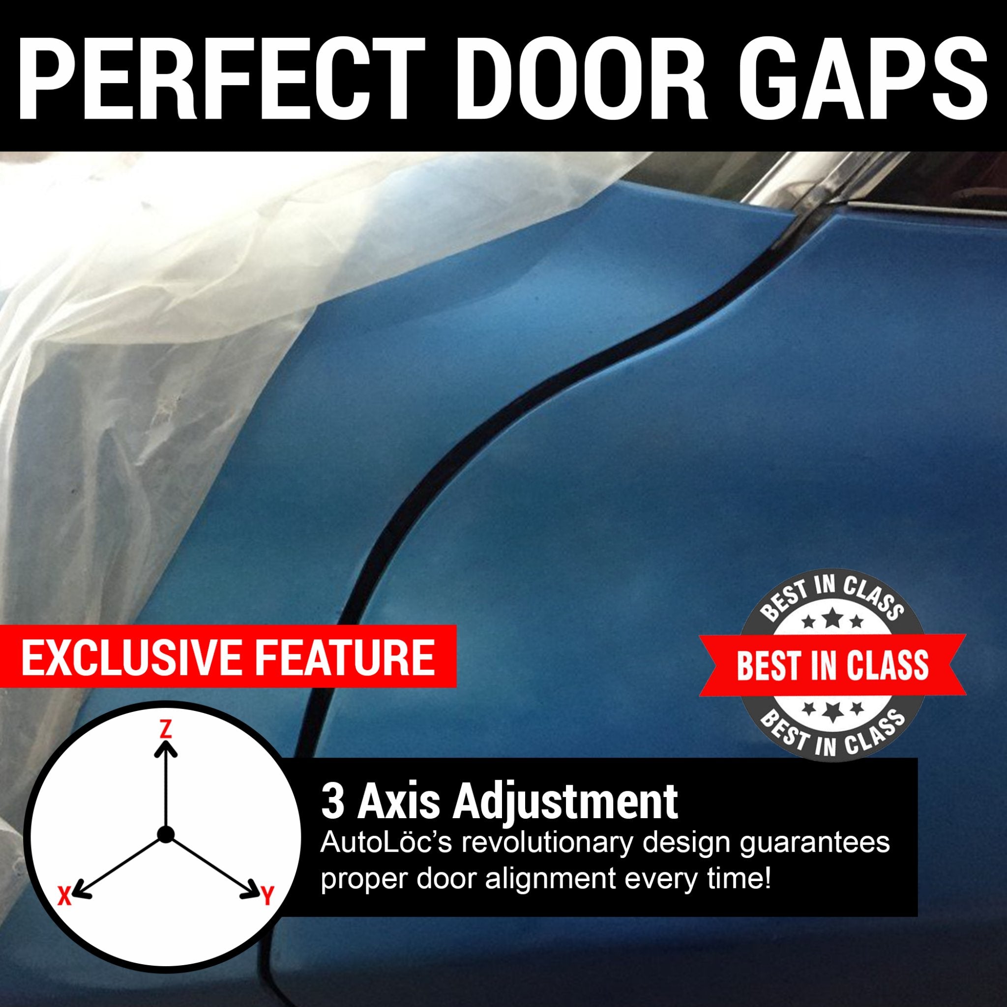 1905 Buick Model C 2-Door Suicide Door Hidden Hinge Kit with Bear Claw Latches & Installation Plates - Heavy Duty Conversion for Classic Car Restoration & Hot Rod Builds