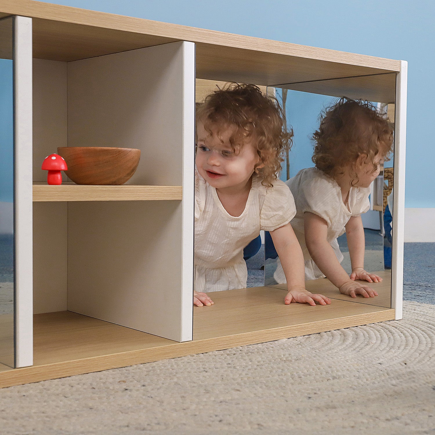 Elevated™ Discovery Crawl Thru Mirror Cabinet WB1947 - Kids Playroom Storage & Interactive Learning Toy for Toddlers