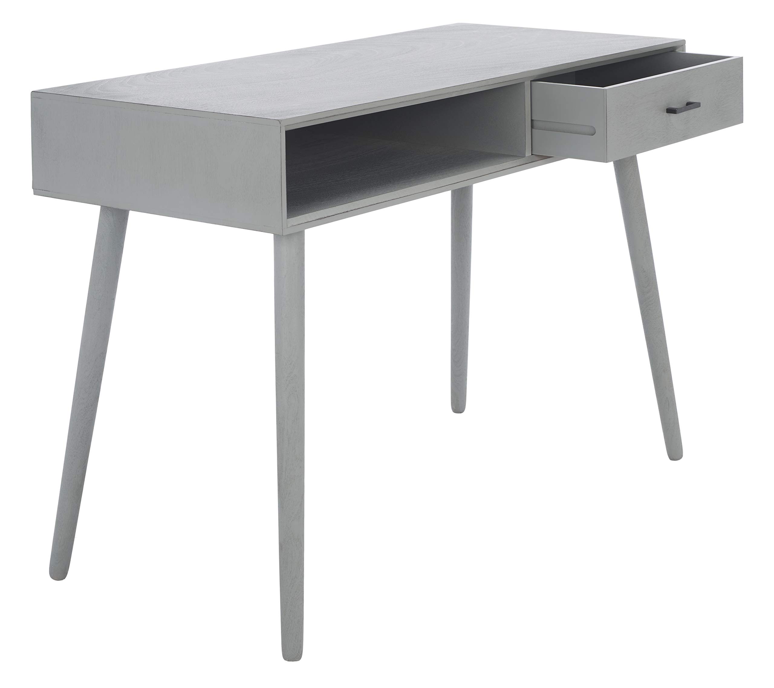 SAFAVIEH Home Collection Remy Distressed Grey 1-Drawer Writing Desk - Vintage Style Home Office Furniture for Small Spaces & Bedrooms