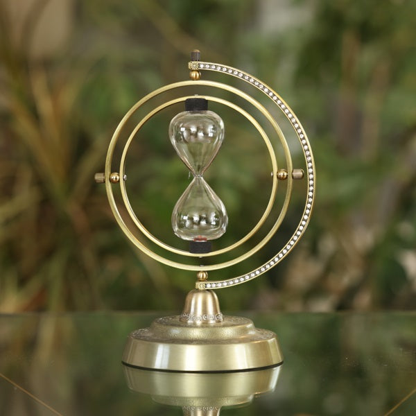 Bronze & Stone Time Turner Urn Rotating Hourglass - Perfect for Home Decor, Memorial Keepsake & Unique Gift
