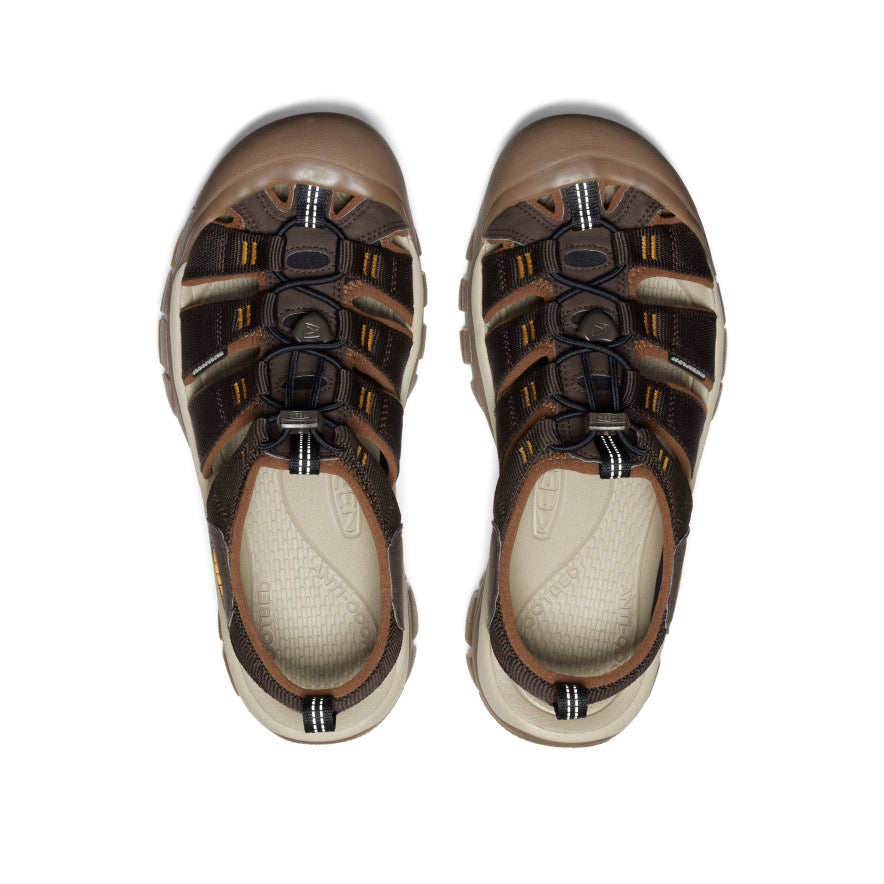 Men's Newport H2 Sandal - Comfortable Waterproof Hiking Sandals for Men, Java/Golden Yellow - Perfect for Beach, Pool, Travel & Outdoor Adventures