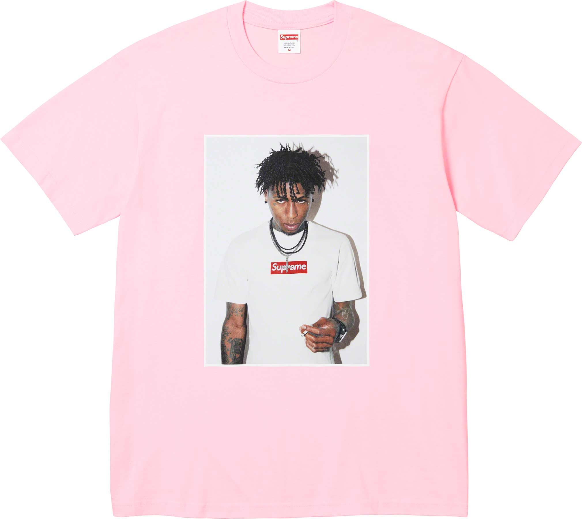 Supreme NBA YoungBoy T-Shirt - Pink Hip Hop Graphic Tee for Men - Perfect for Concerts, Streetwear & Casual Outfits