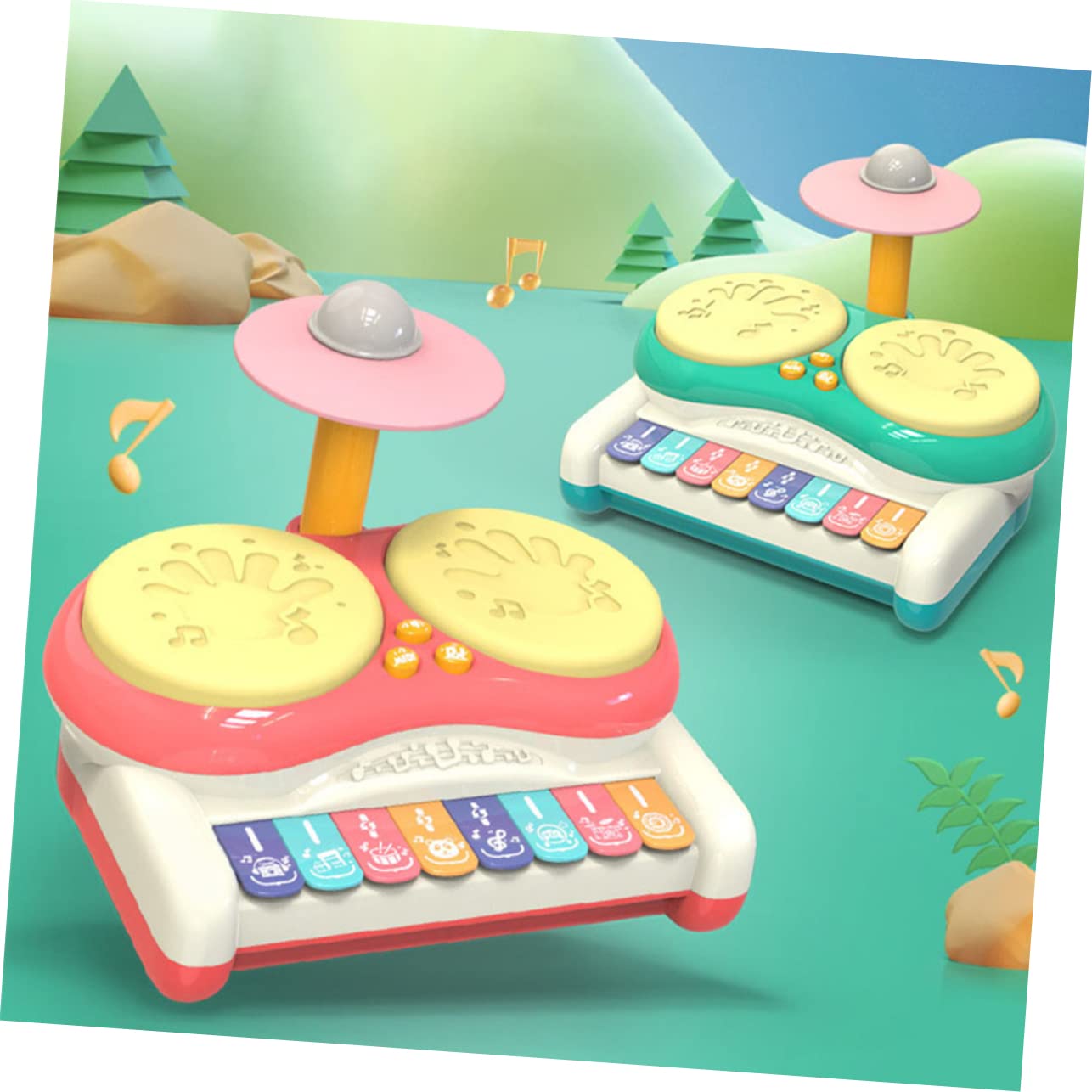 WESIEVYA Kids Drum Set - Musical Toy Drum for Toddlers & Children, Portable Mini Drum with Piano Features - Perfect for Birthday Gifts, Early Learning & Indoor Playtime