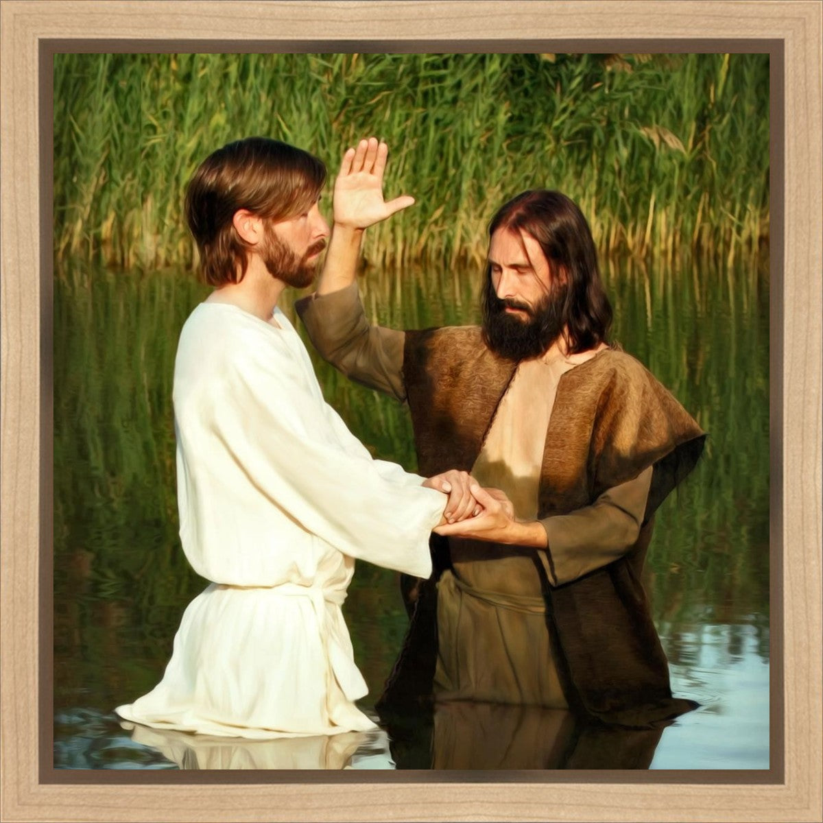 Behold The Lamb Of God Gallery Wrap Canvas - Religious Wall Art Decor for Home, Church & Office - Inspirational Christian Artwork for Living Room, Bedroom & Worship Spaces