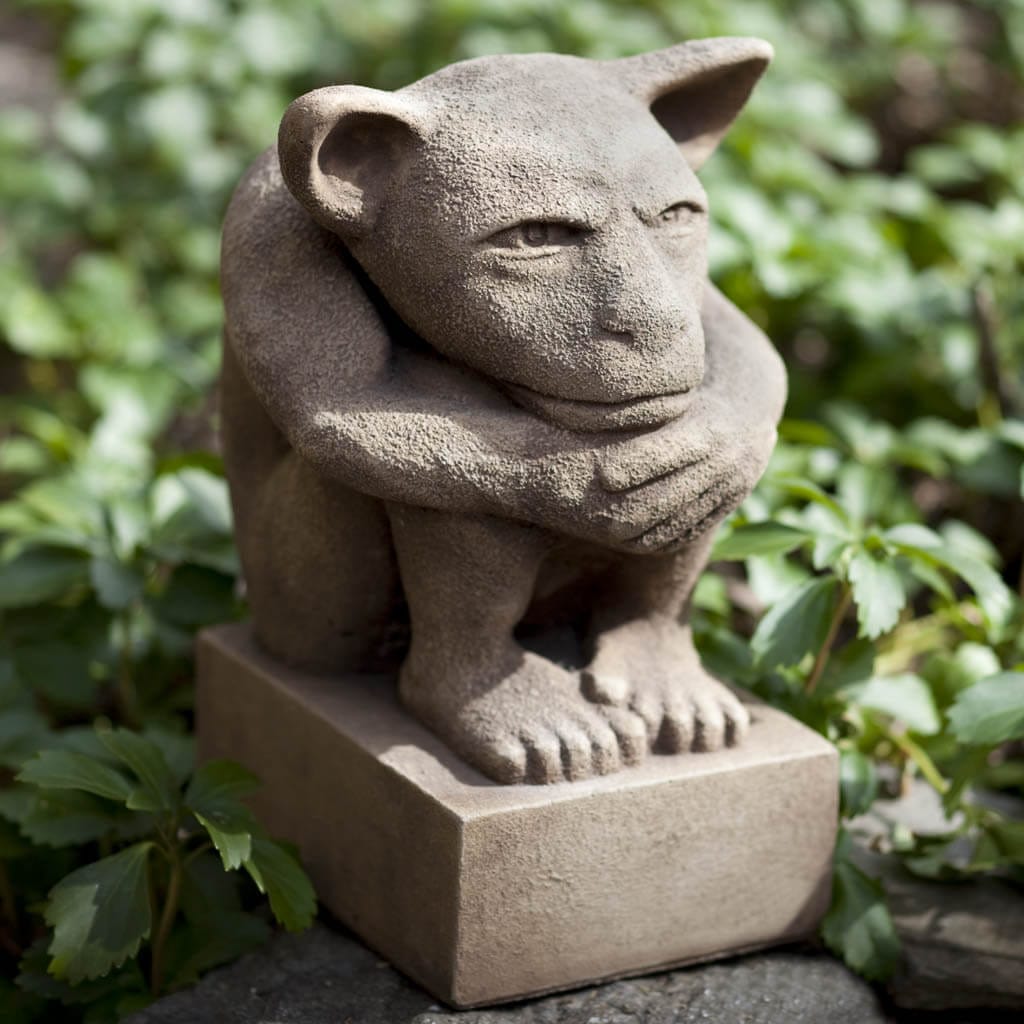 Campania International Gothic Gargoyle Statue - Handcrafted Outdoor Garden Decor for Halloween, Gothic, and Medieval Theme Decorations