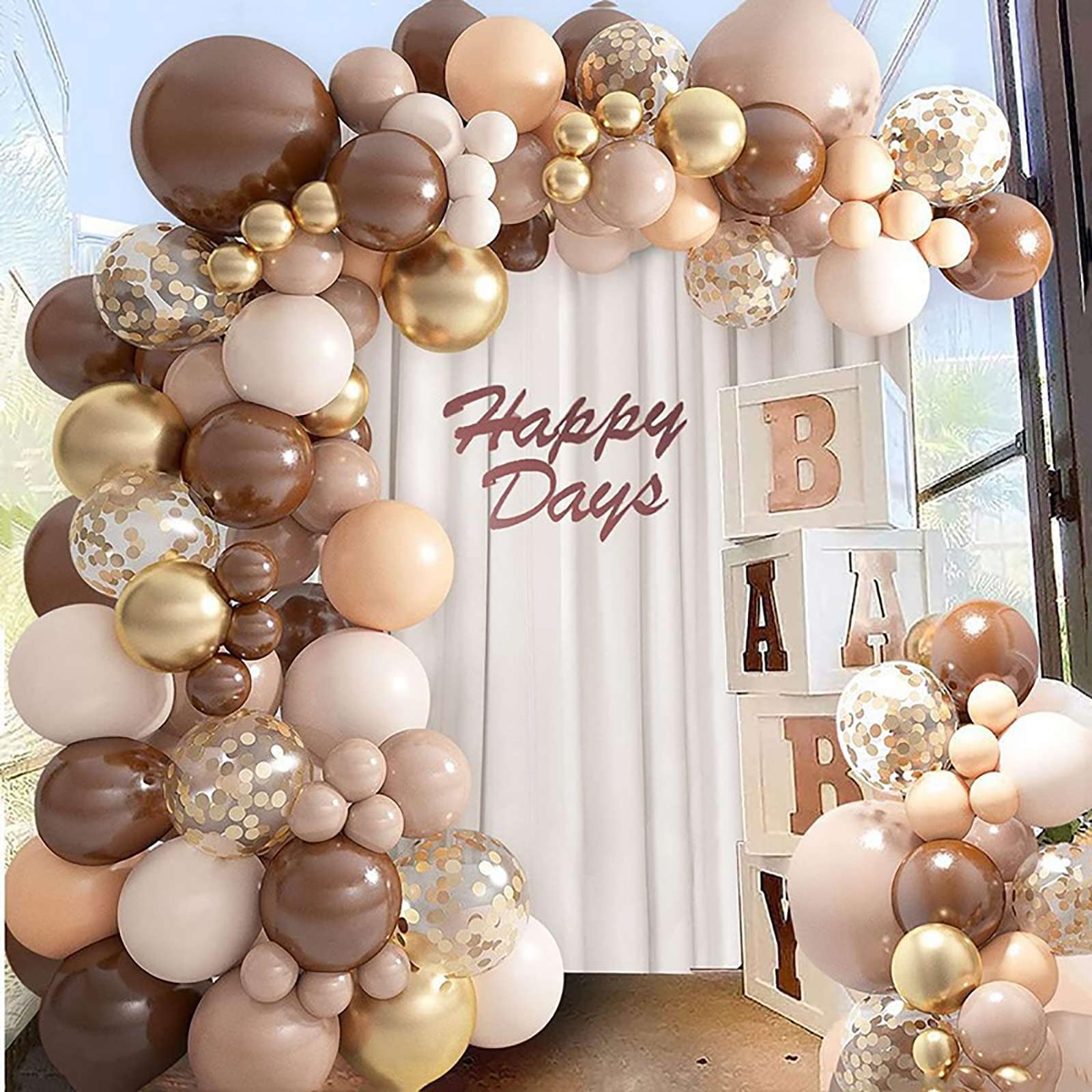 12 Inch Beige Balloons (100 Pcs) - Thick 3.2g Matte Latex Balloons for Birthday Party, Wedding, Bridal Shower, Graduation & Baby Shower Decorations | Perfect for Indoor/Outdoor Events, Photo Backdrops & Celebration Decor