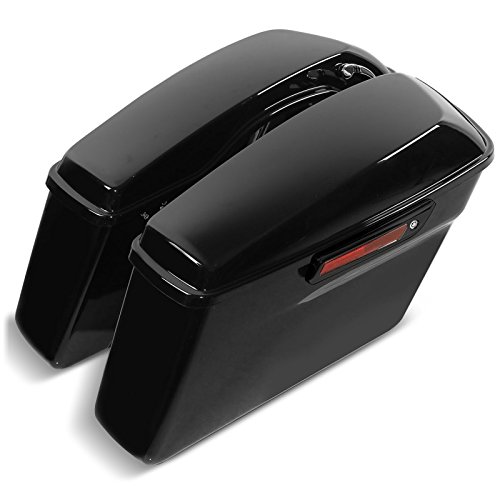 Harley Davidson Touring Model Saddlebags (2014-2023) - Heavy Duty Black Hard Motorcycle Luggage for Road Trips & Long Distance Travel