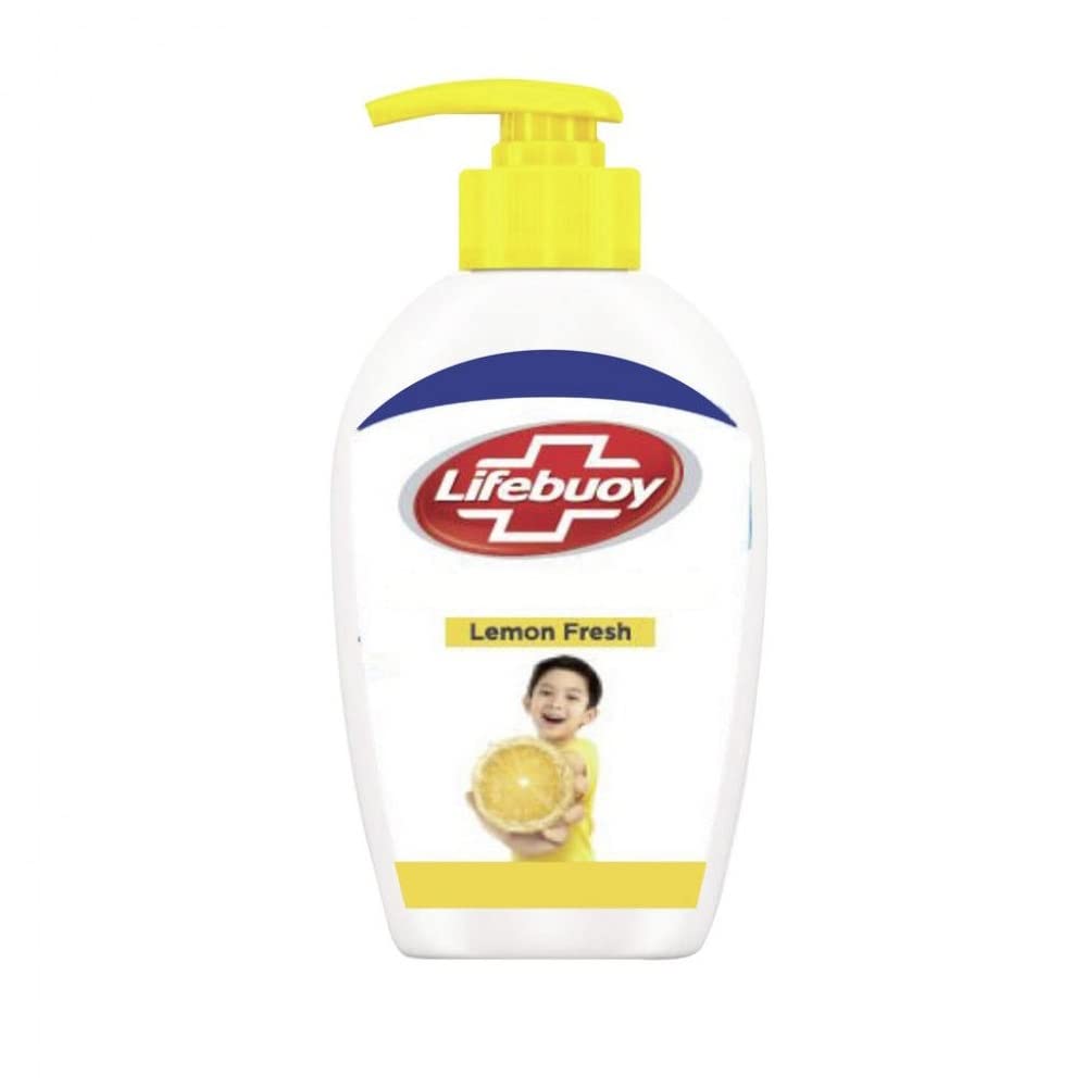 Lifebuoy Lemon Fresh Germ Protection Handwash 200ml - Antibacterial Hand Soap with Refreshing Citrus Scent - Kills 99.9% of Germs - Ideal for Home, Office & Travel Use - Product of Indonesia