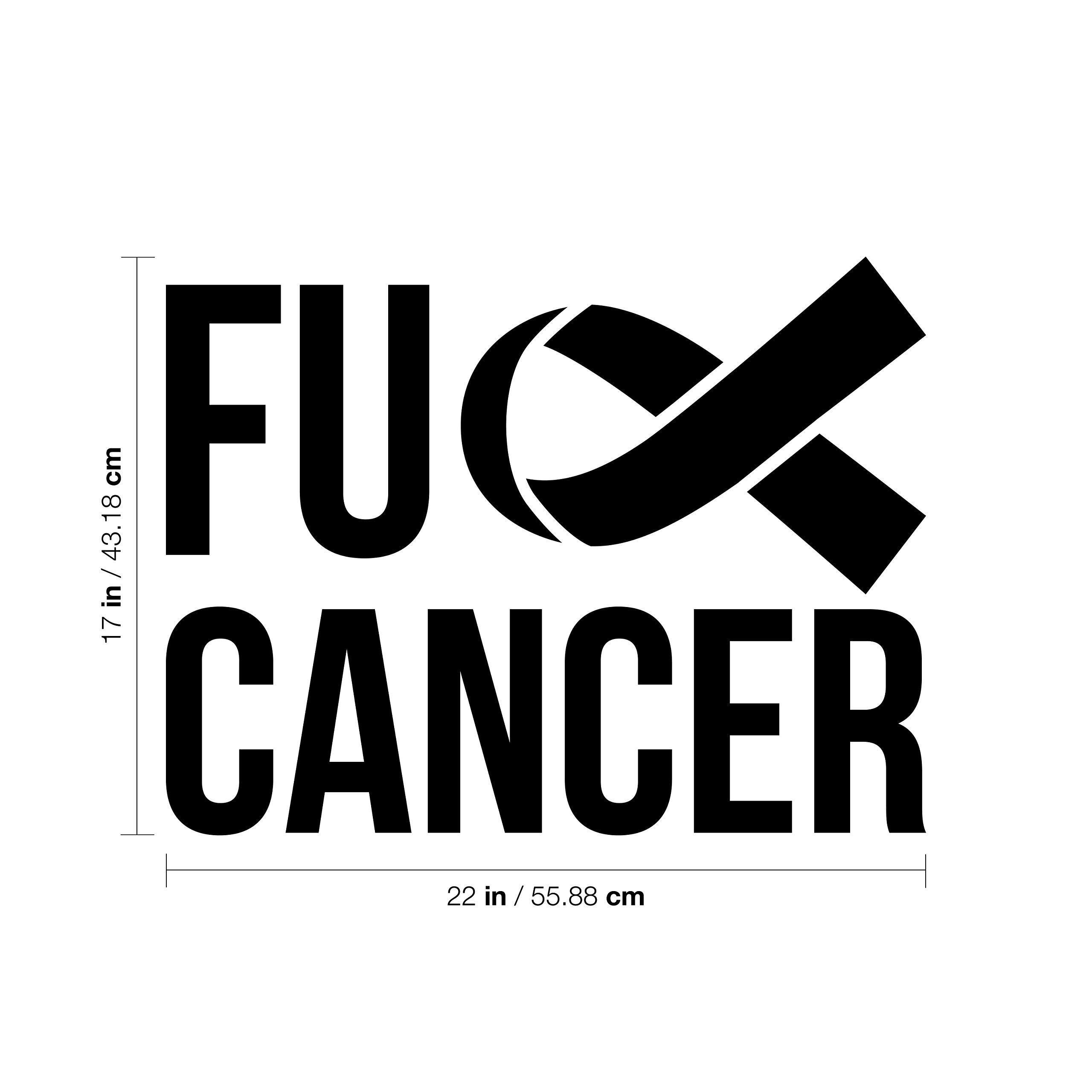 F*ck Cancer Vinyl Wall Decal - 17