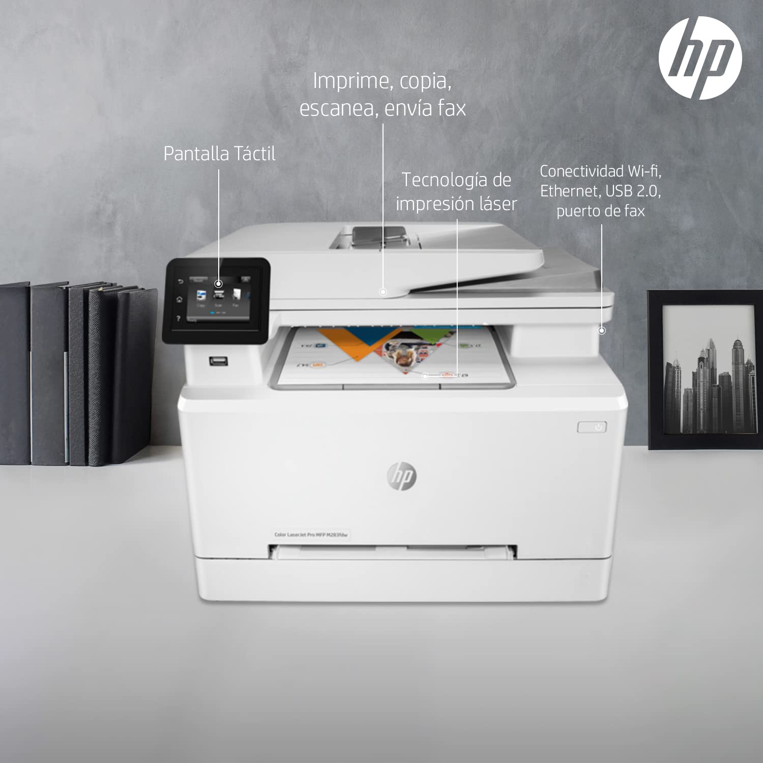 HP LaserJet Pro M283FDW Wireless All-in-One Color Printer - Fax, Scan, Copy, Print | 22ppm, 600x600dpi | 250-Sheet Capacity | Ethernet, USB, Wi-Fi | e-Print Compatible (Renewed) | Perfect for Home Office & Small Business Printing Needs