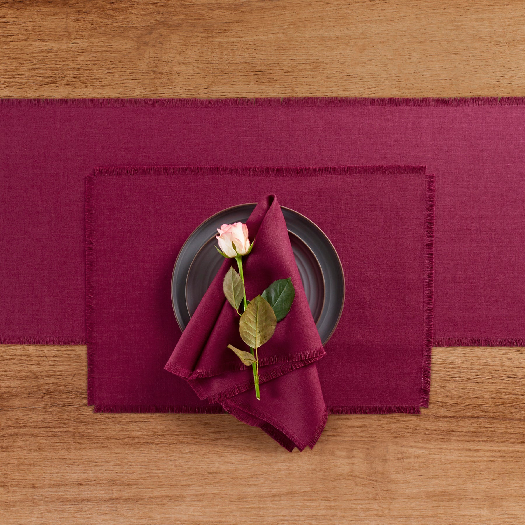 Stylish Fringe Placemats Set of 4 - Boho Chic Table Decor for Dining Room, Kitchen, or Outdoor Entertaining - Waterproof & Washable