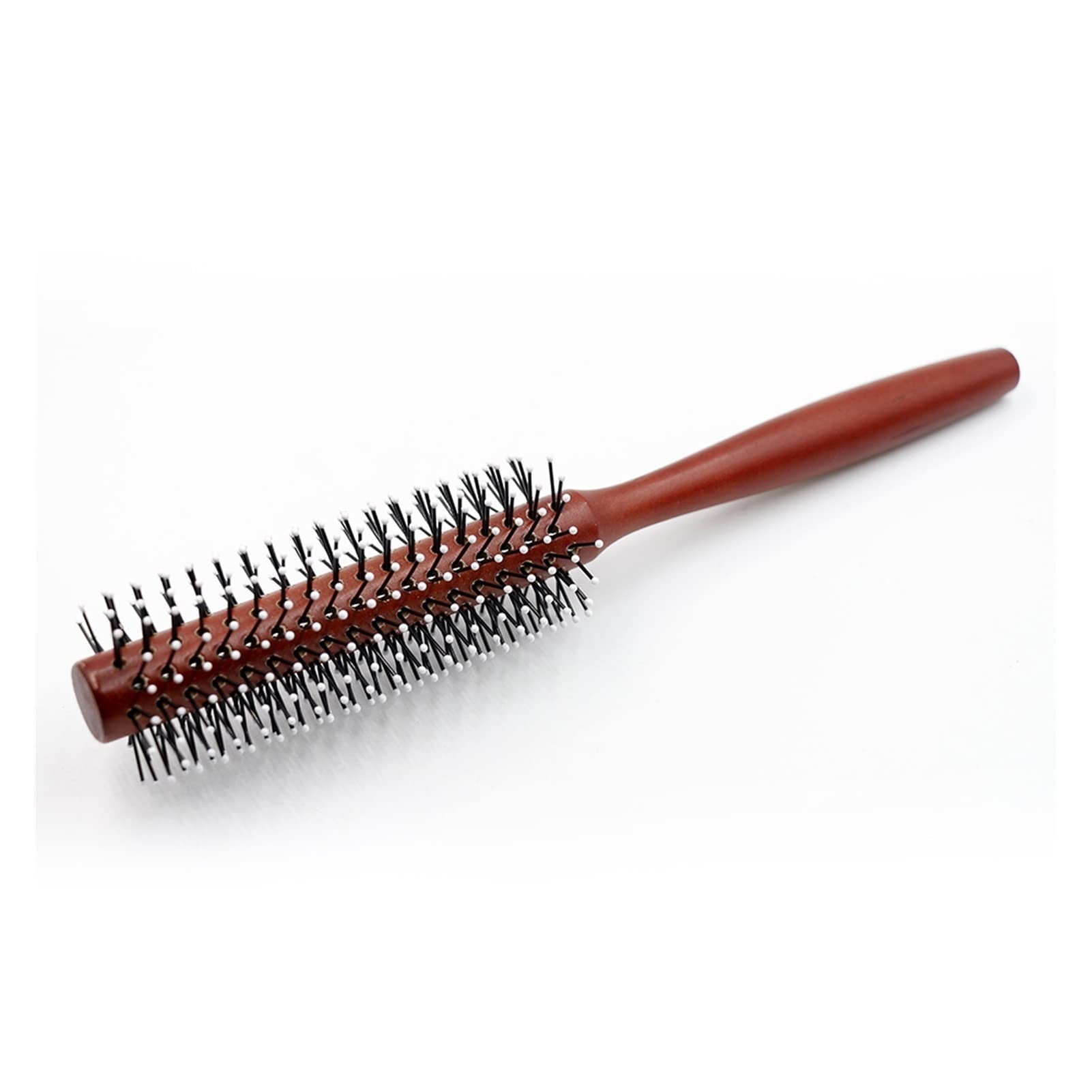 Premium Wooden Round Hair Comb for Women - Natural Styling Brush with Ball Tip for Curly Hair, Barber Tool & Hair Accessories (One Size) - Perfect for Detangling, Styling & Salon Use