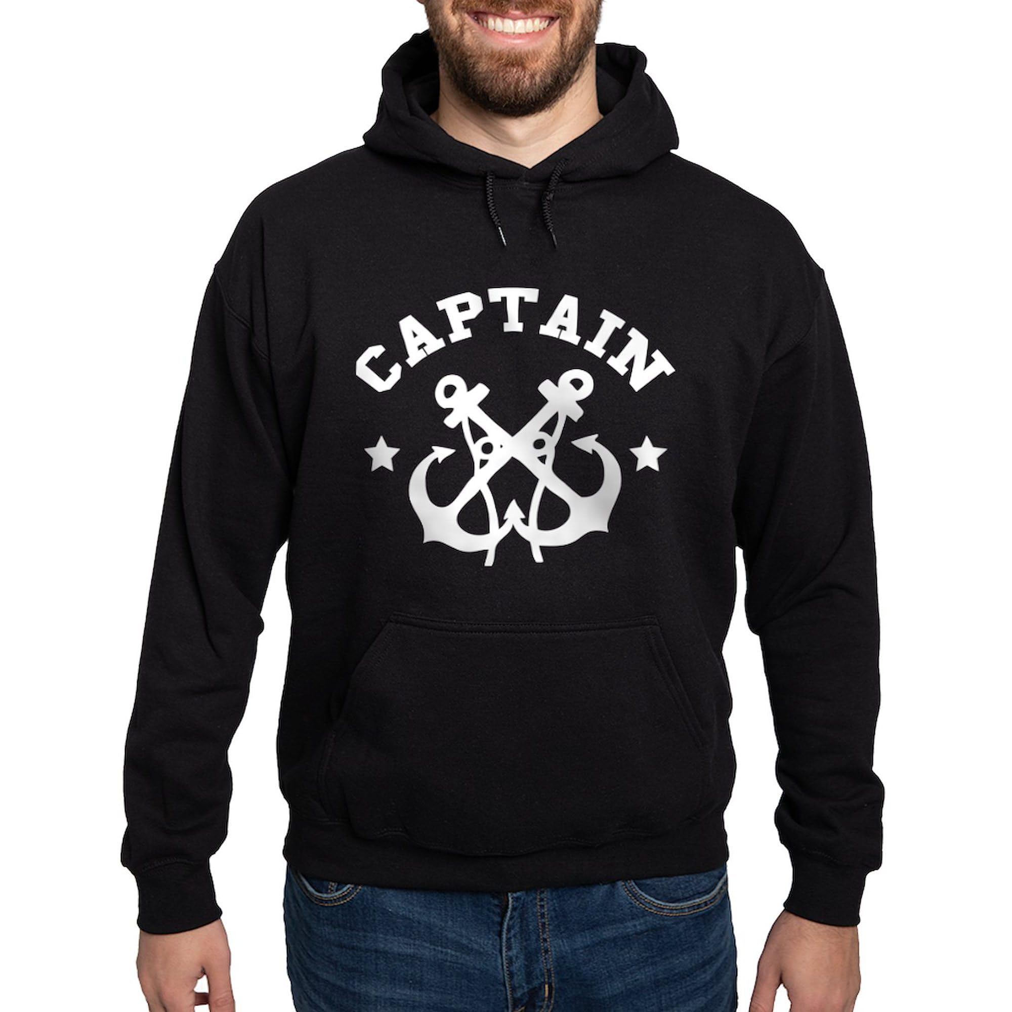 Captain Hoodie for Men - Dark Regular Fit Pullover Sweatshirt | Comfortable & Stylish Casual Wear for Everyday Outfits, Lounge, and Outdoor Activities