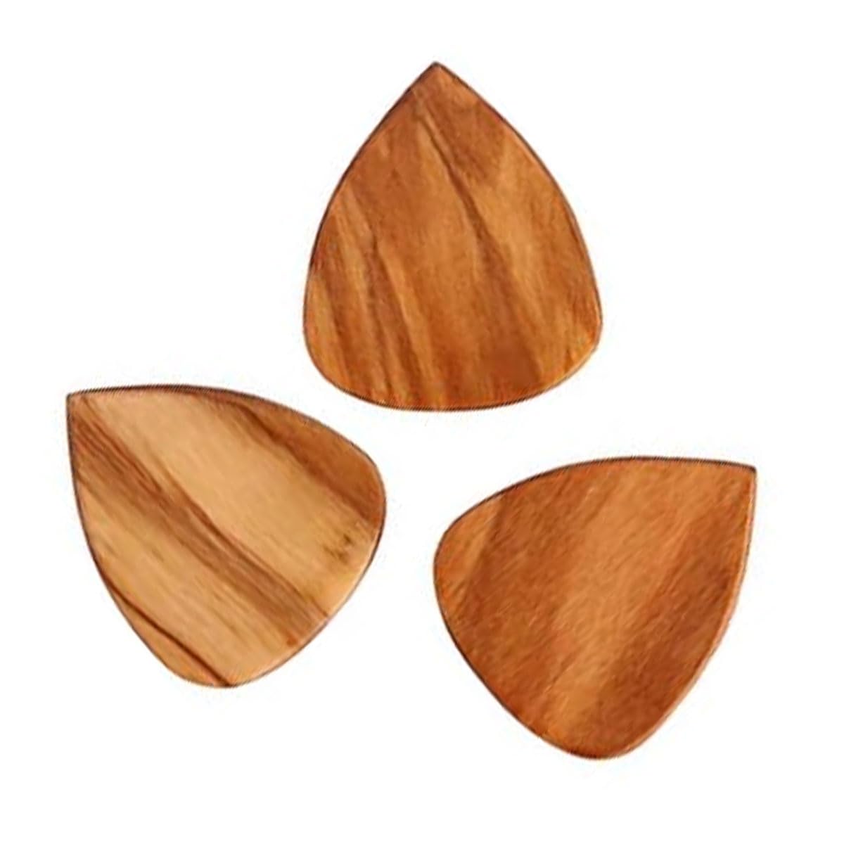 Premium 3-Pack Olive Wood Guitar Picks | Handcrafted Wooden Plectrums for Electric, Acoustic & Bass Guitars | Natural Tone Enhancement for Professional Musicians & Beginners | Perfect for Live Performances, Studio Recording & Practice Sessions