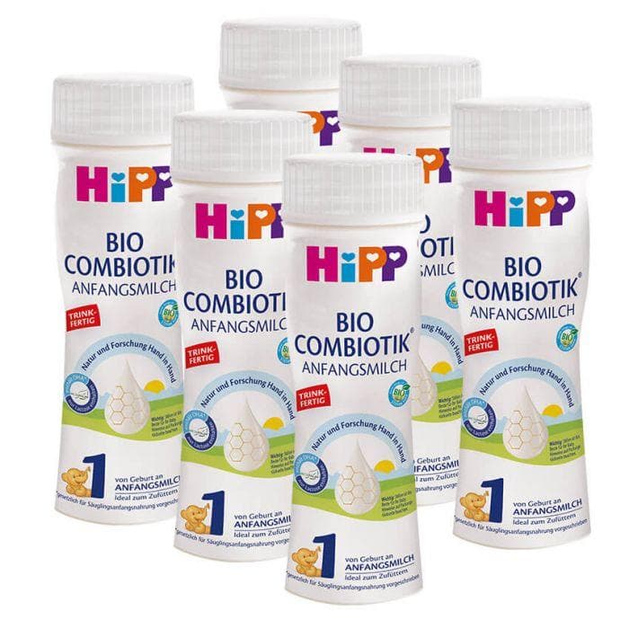 HiPP Organic Combiotik Ready To Feed Infant Formula - 200ml (Pack of 6) | Expiry Date 12/2025 | Perfect for On-the-Go Feeding, Travel & Emergency Preparedness