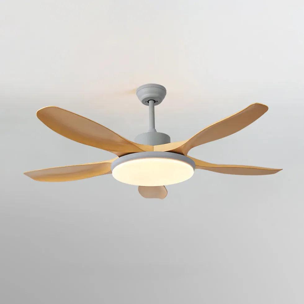 Modern Yellow LED Ceiling Fan with Light - Energy Efficient Quiet Bedroom Fan with Remote Control, 3 Speeds, Reversible Motor - Perfect for Bedroom, Nursery, Living Room & Home Office Cooling