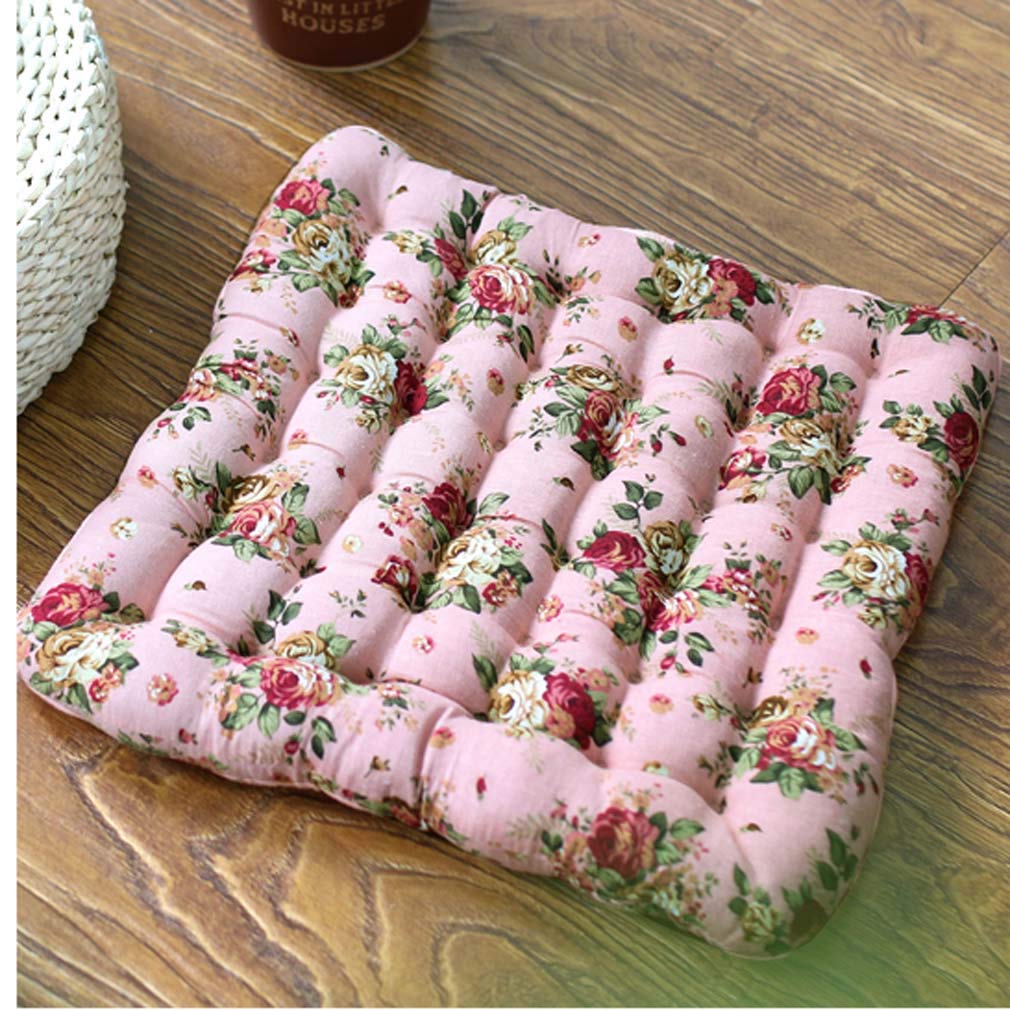 Bohemian Style Square Cotton Chair Pad Cushion - Comfortable Dining & Outdoor Furniture Seat Cushion, Floor Pillow for Tatami, Patio, Garden and Living Room Decor