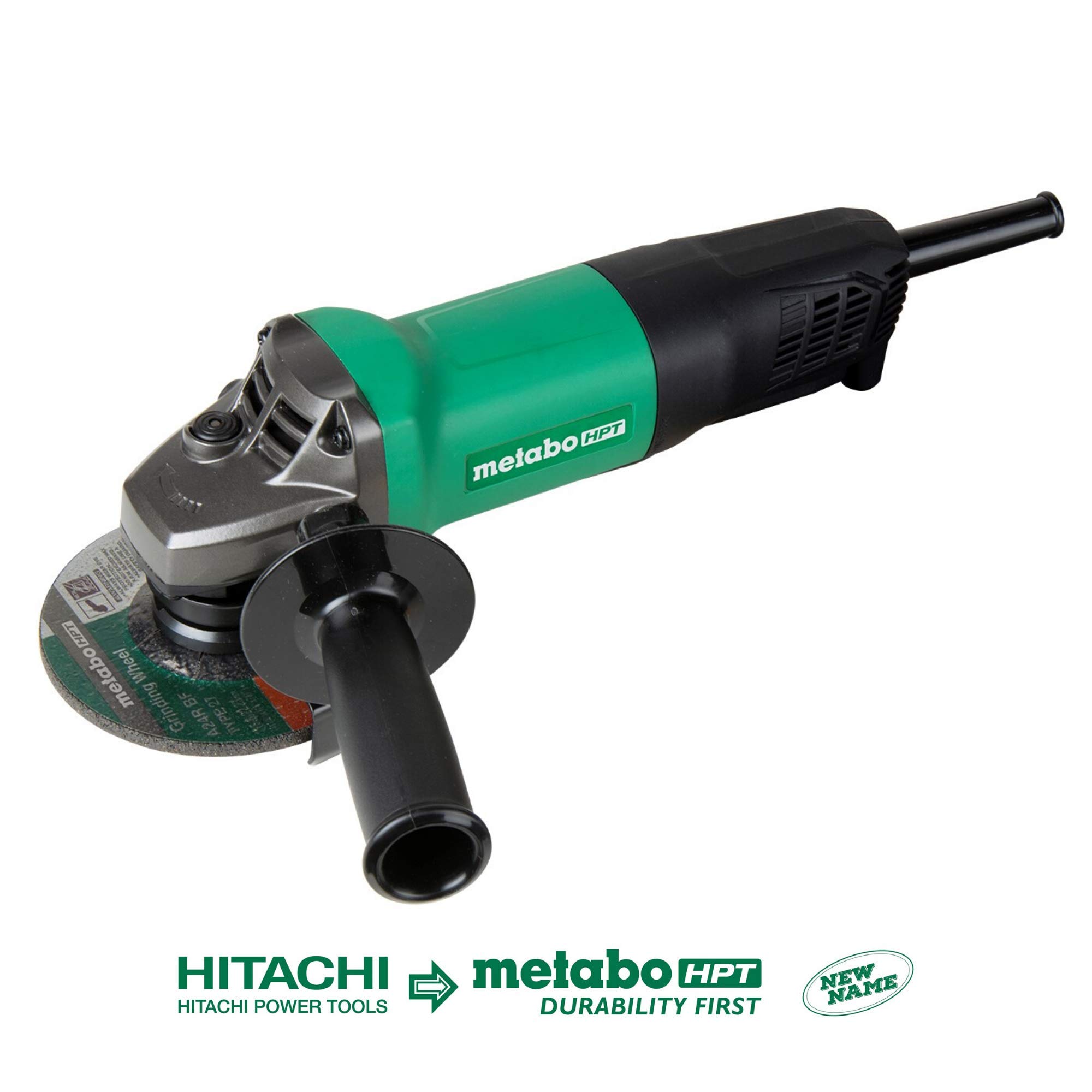 Metabo HPT G12SQ2 4-1/2-Inch Angle Grinder with Non-Locking Paddle Switch - 7.9 Amp, 900W Motor - Lightweight & Compact Design - Perfect for Metal Cutting, Grinding & Sanding - Ideal for DIY Projects & Professional Construction Work