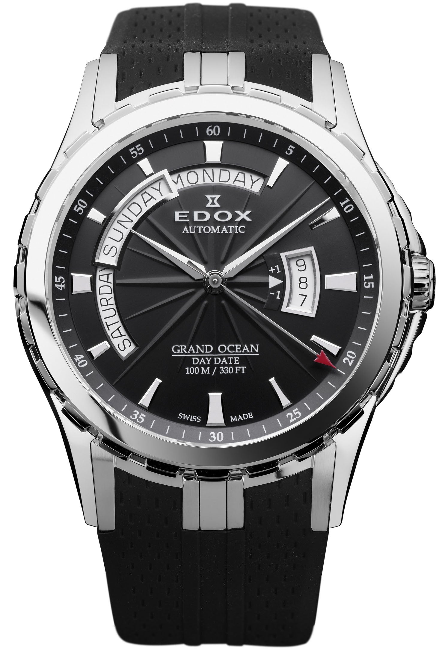 Edox Grand Ocean Day Date Automatic Men's Watch 83006-3-NIN - Luxury Swiss Timepiece for Diving, Business & Formal Occasions