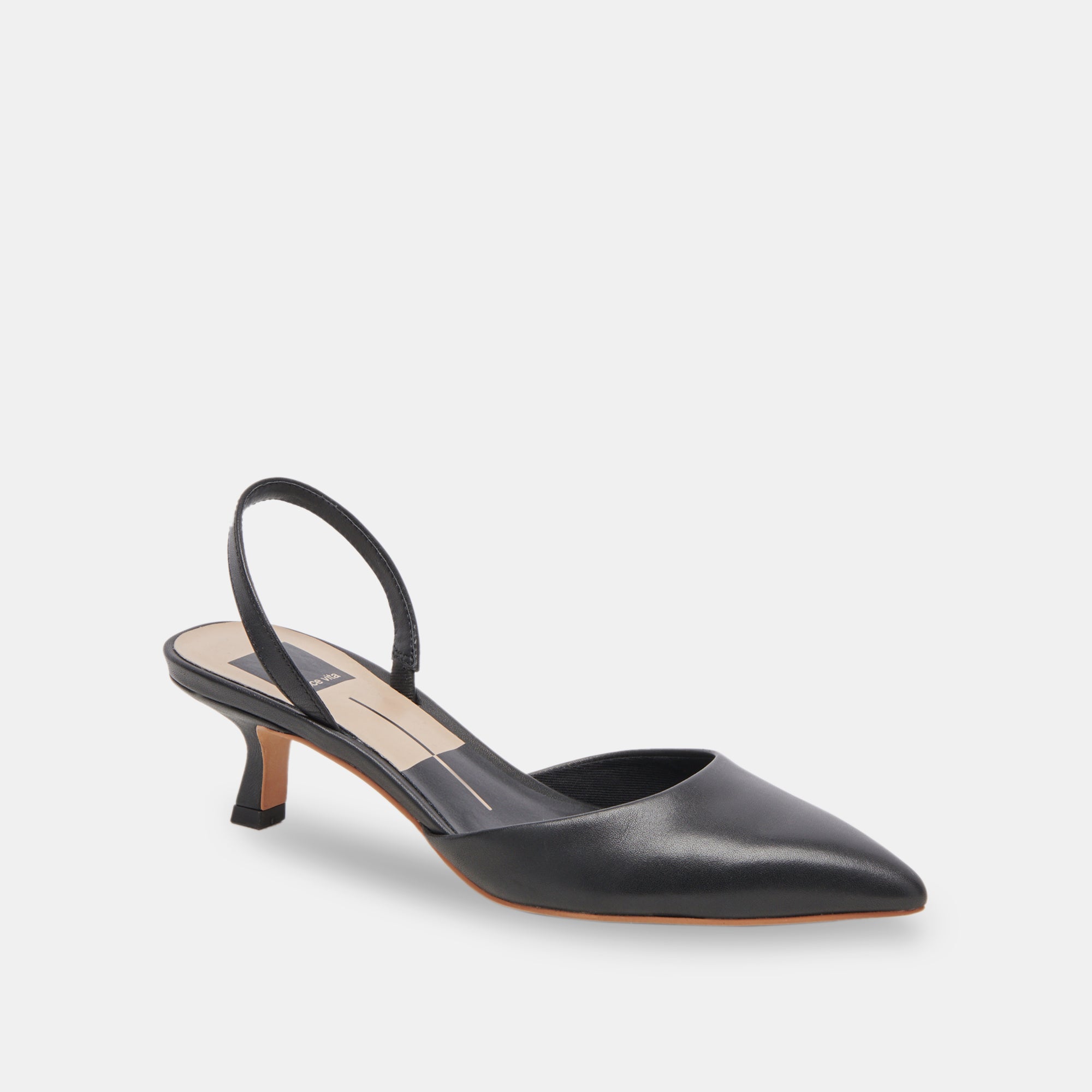 CORSA Women's Wide Heels - Black Leather Chunky Heels for Women - Comfortable Block Heels for Work, Party & Evening Wear