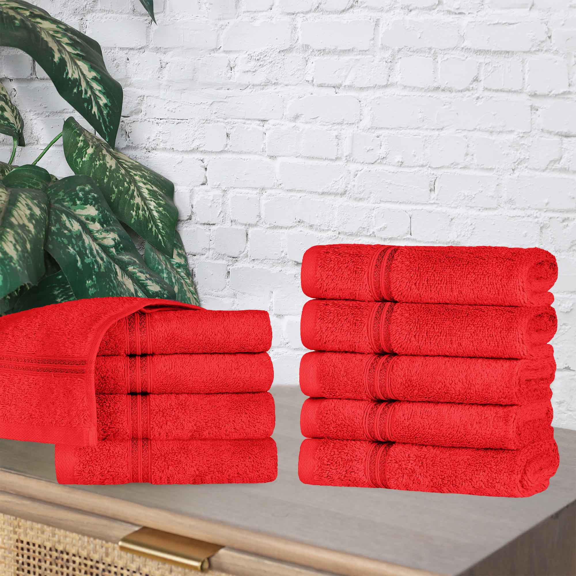 Premium Egyptian Cotton Face Towels - Ultra Soft & Highly Absorbent Bath Towel Set of 10 | Gentle for Sensitive Skin, Perfect for Spa, Gym & Luxury Bathroom Essentials
