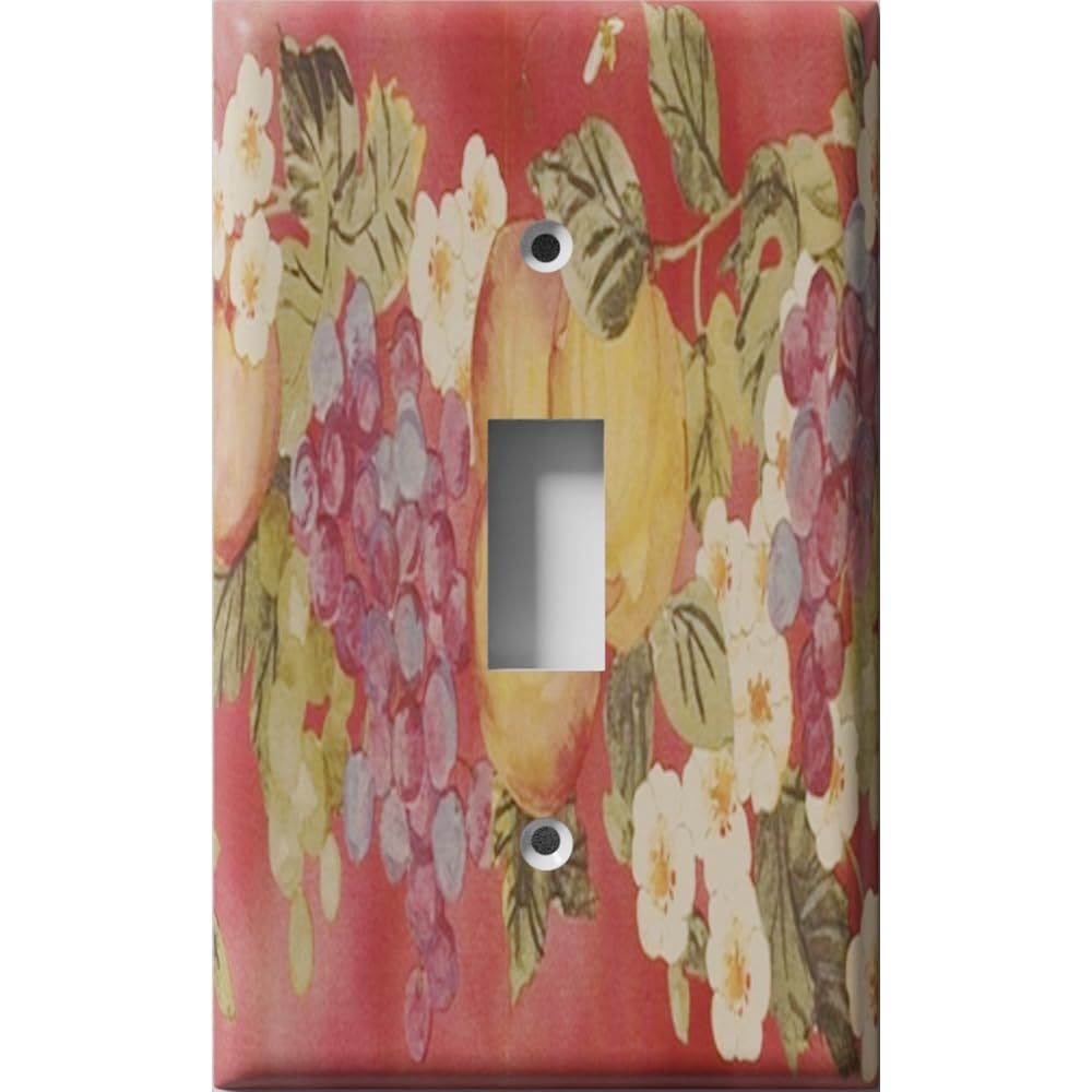Red Fruit Light Switch Cover - Single Toggle Wall Plate for Kitchen Decor