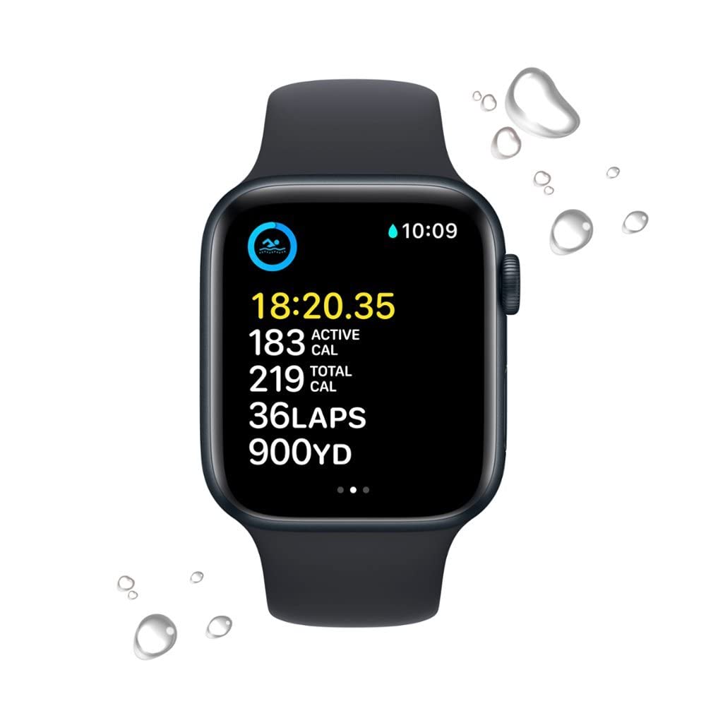 Apple Watch SE 2022 (44mm) GPS + Cellular Unlocked Smartwatch - Aluminum Case (Renewed Like New) for Fitness Tracking, Notifications & Calls | Perfect for Running, Workouts & Daily Use