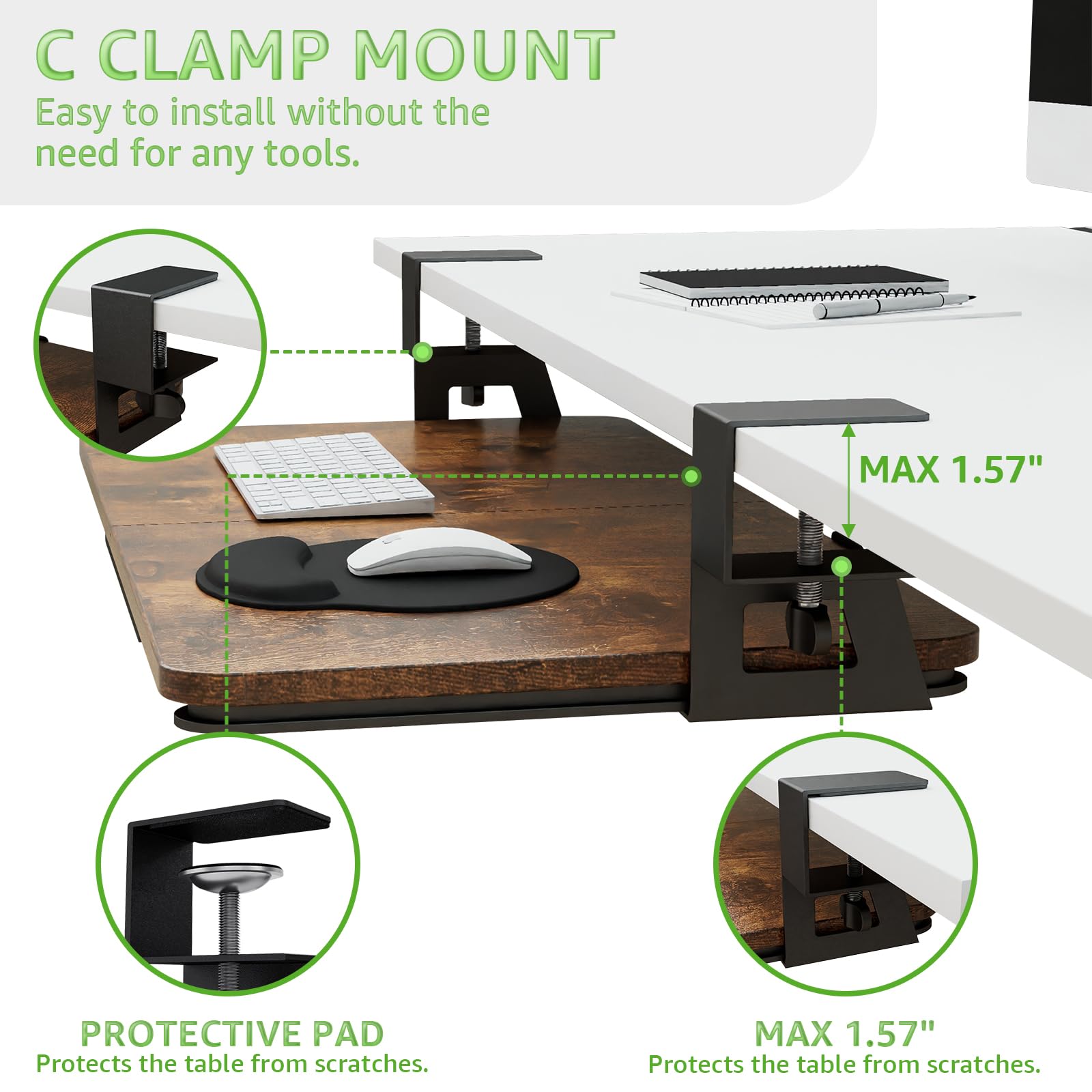 Under Desk Keyboard Tray - 26.77
