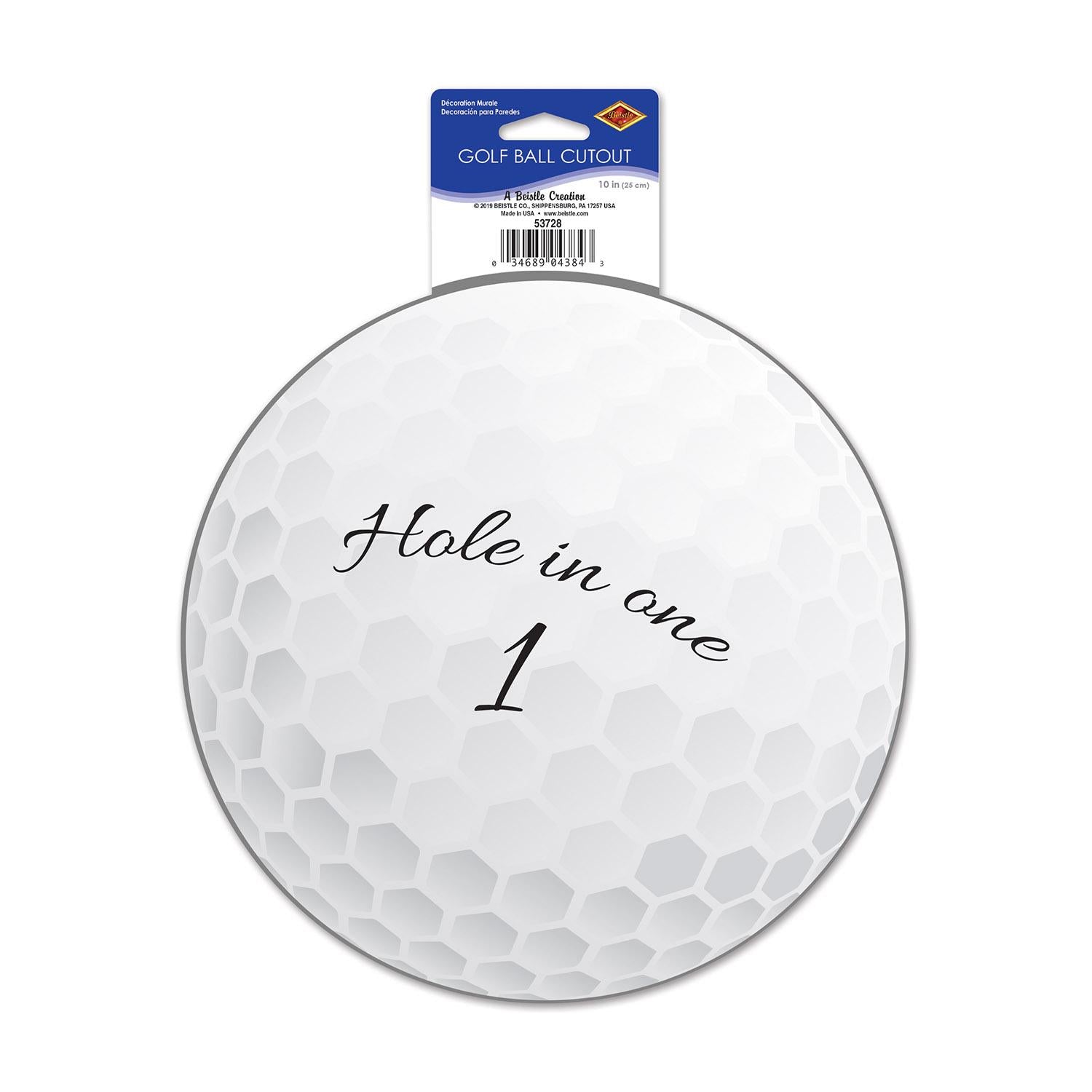 12 Pack Beistle Golf Ball Party Cutouts - Fun Golf Theme Decorations for Birthday Parties, Baby Showers & Sports Events