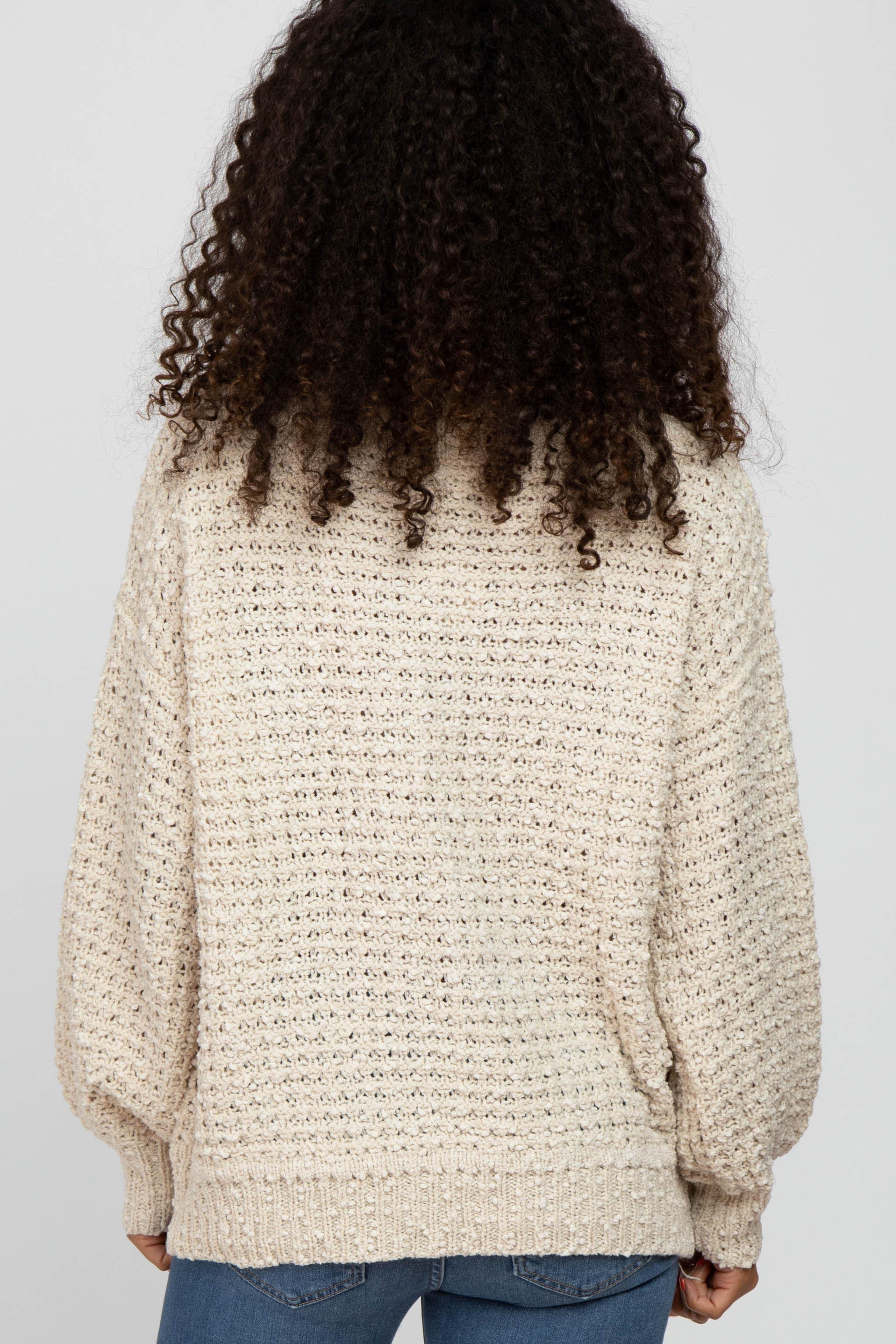 Cozy Beige Chunky Knit Sweater for Women - Oversized Cable Knit Pullover - Winter Warm Casual Wear for Fall & Christmas Outfits
