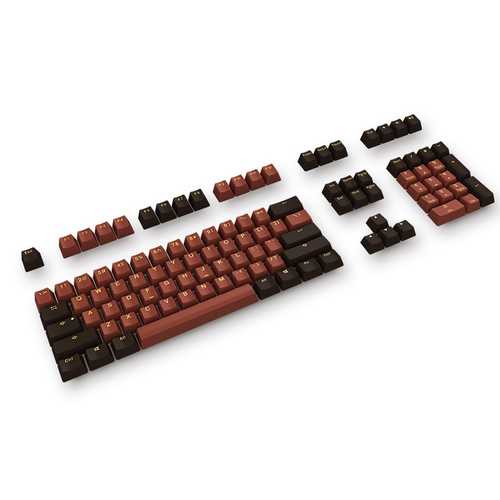 Akko X Ducky 108 Key OEM Profile PBT Chocolate Keycap Set for Mechanical Keyboard - Perfect for Gaming, Typing & Custom Keyboard Builds