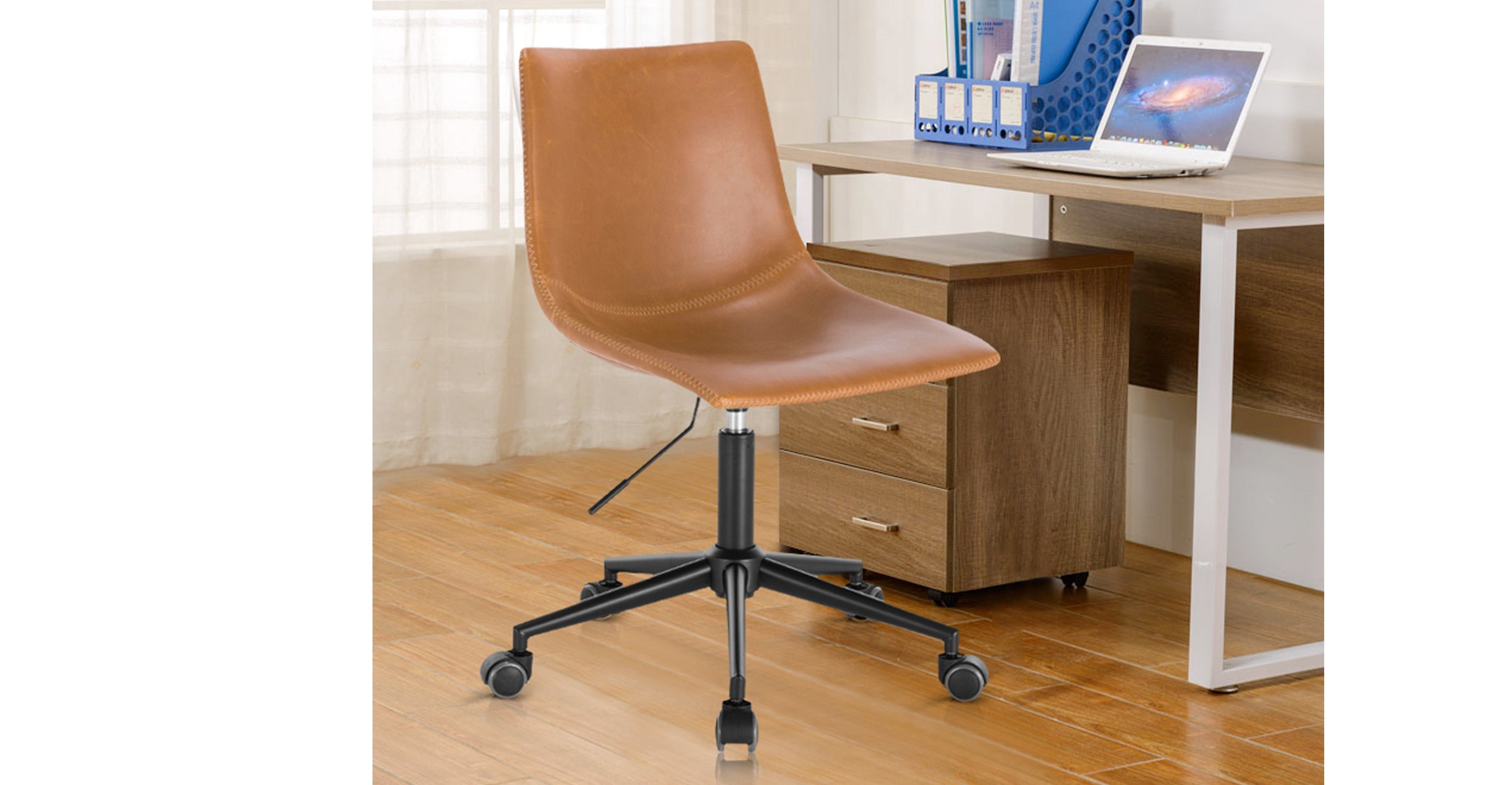 Paxton Ergonomic Office Task Chair - Adjustable Height & Lumbar Support for Home & Business Workspaces - Comfortable Desk Chair for Long Hours Sitting, Computer Work & Study