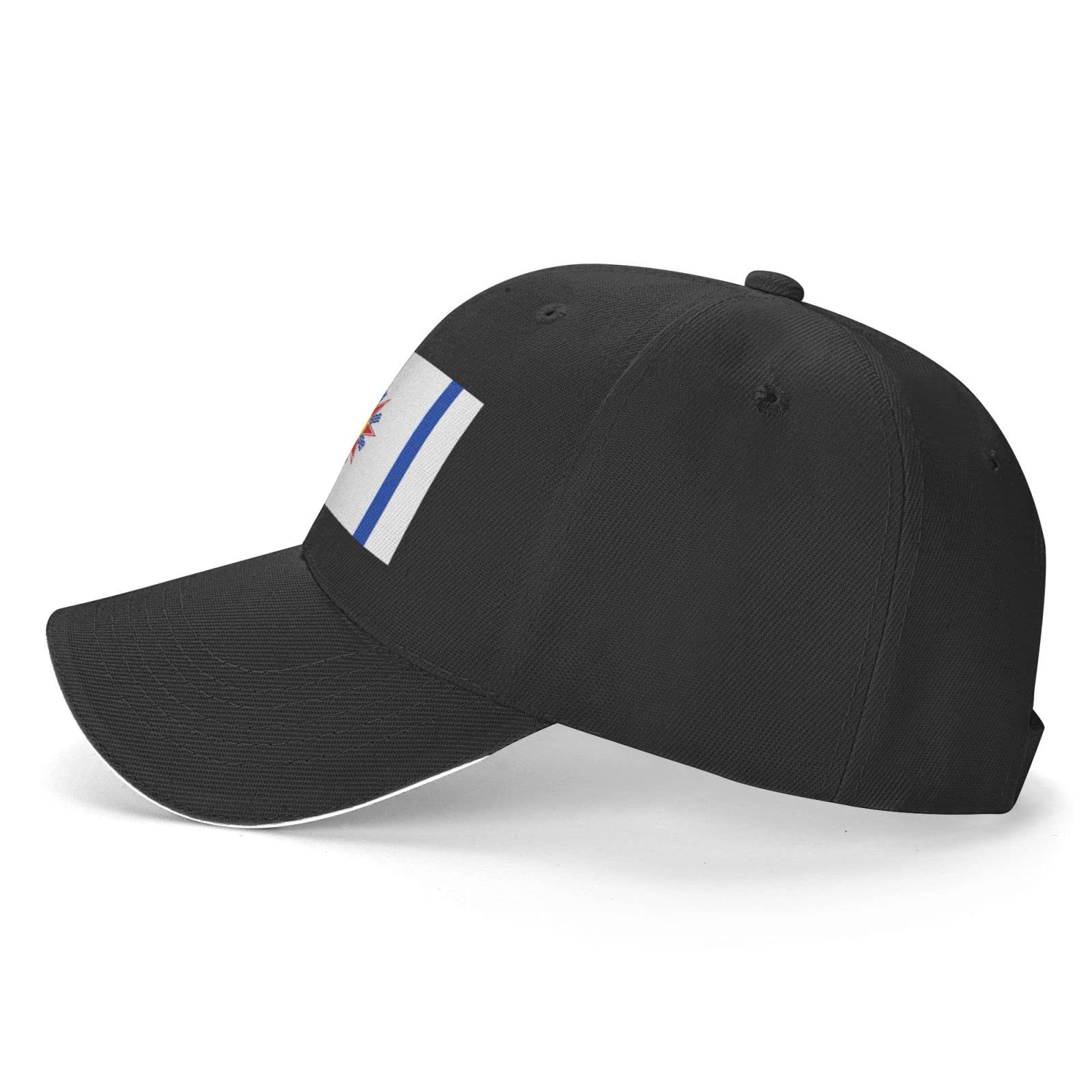 Chaldean Flag Baseball Cap - Adjustable Trucker Hat for Golf, Outdoor & Casual Wear - Custom Black Embroidered Design