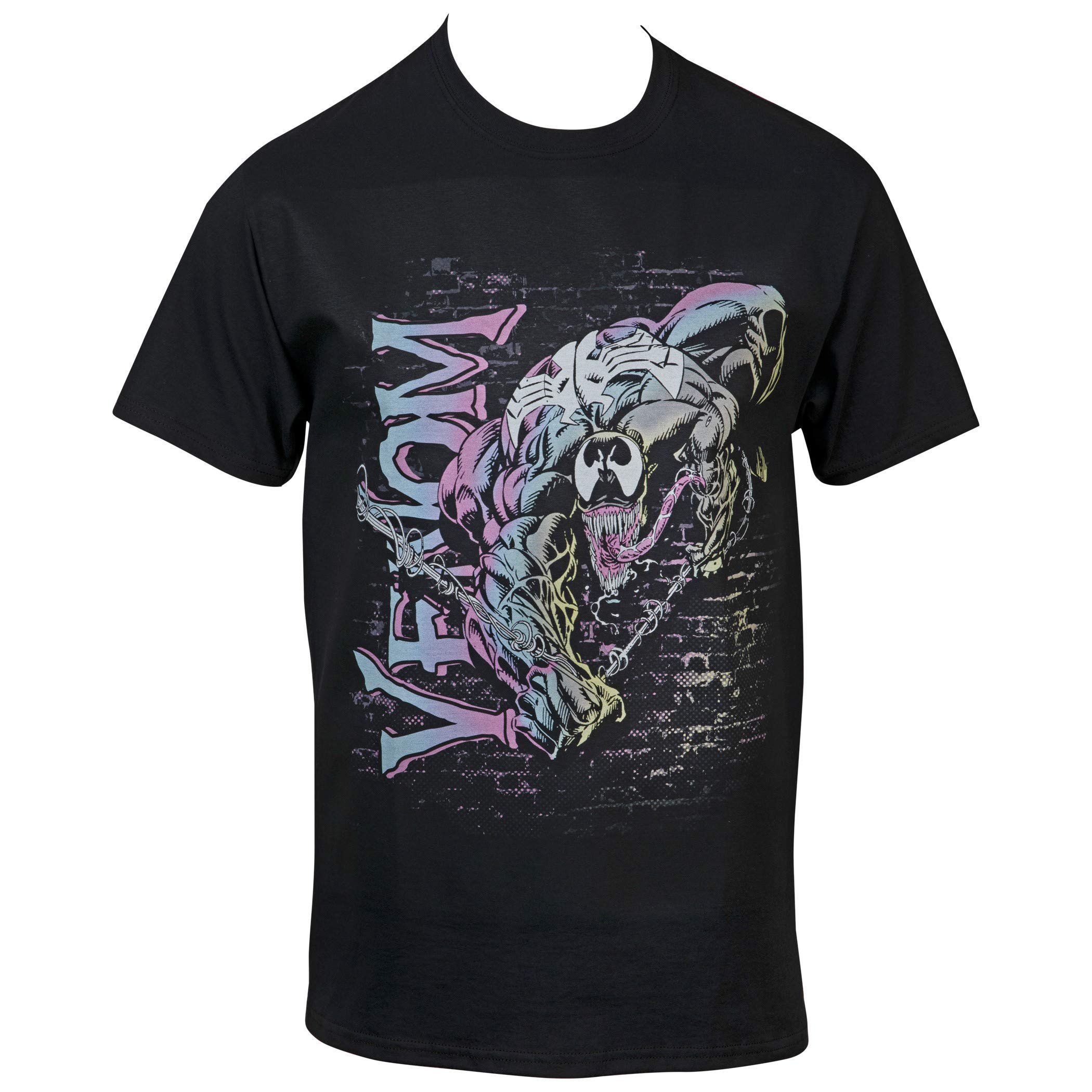 Marvel Comics Venom Swinging Brick Graphic T-Shirt for Men - Superhero Tee for Comic Fans & Casual Wear