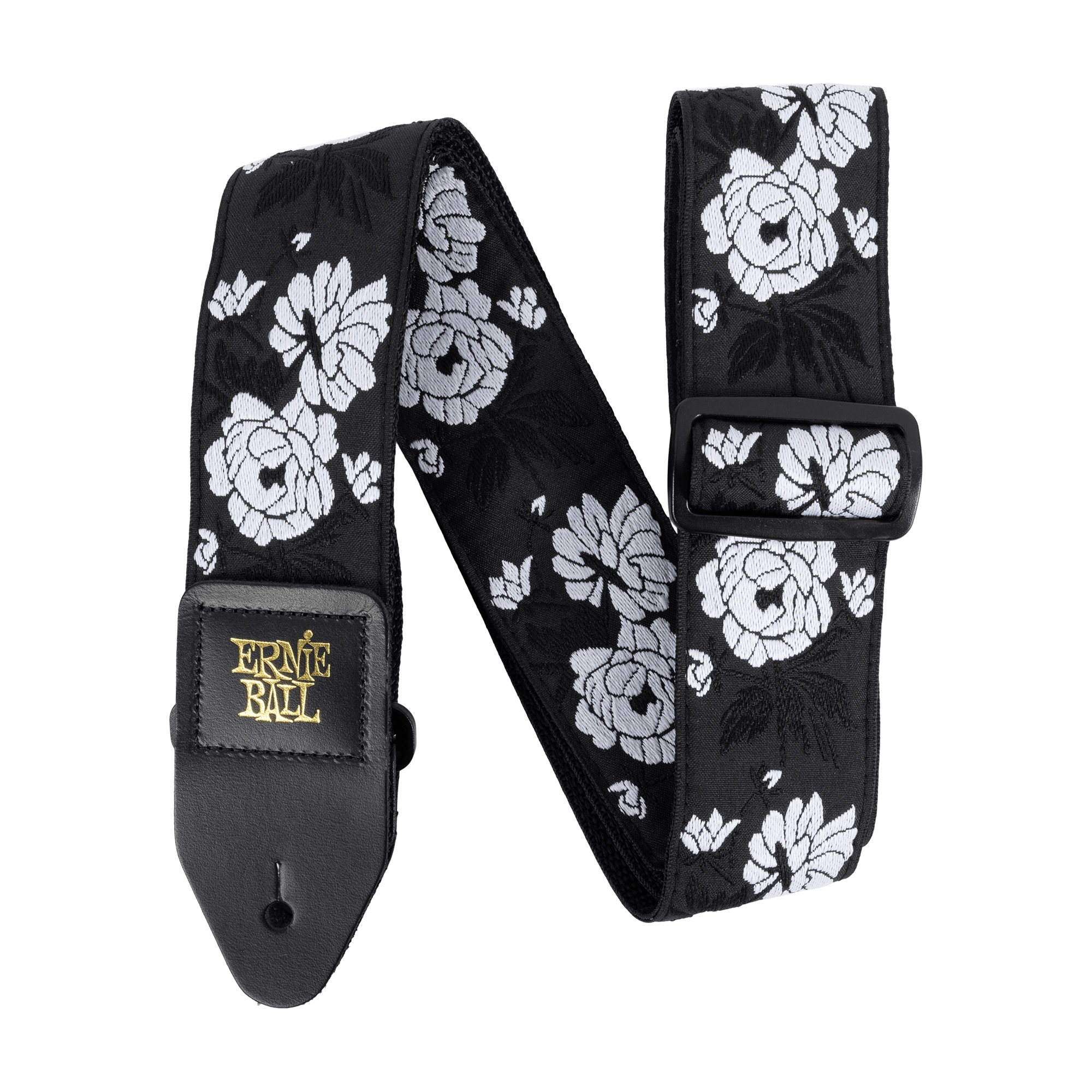 Ernie Ball Jacquard Guitar Strap - Premium Vanilla Rose Design for Electric & Acoustic Guitars - Perfect for Live Performances & Studio Sessions