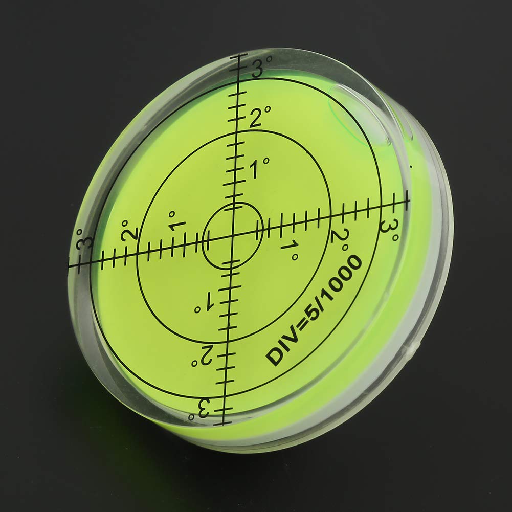 60mm Small Round Bubble Level with Scale - Precision Measuring Tool for Camera, Tripod & Platform Balance - Perfect for Photography, Construction & DIY Projects
