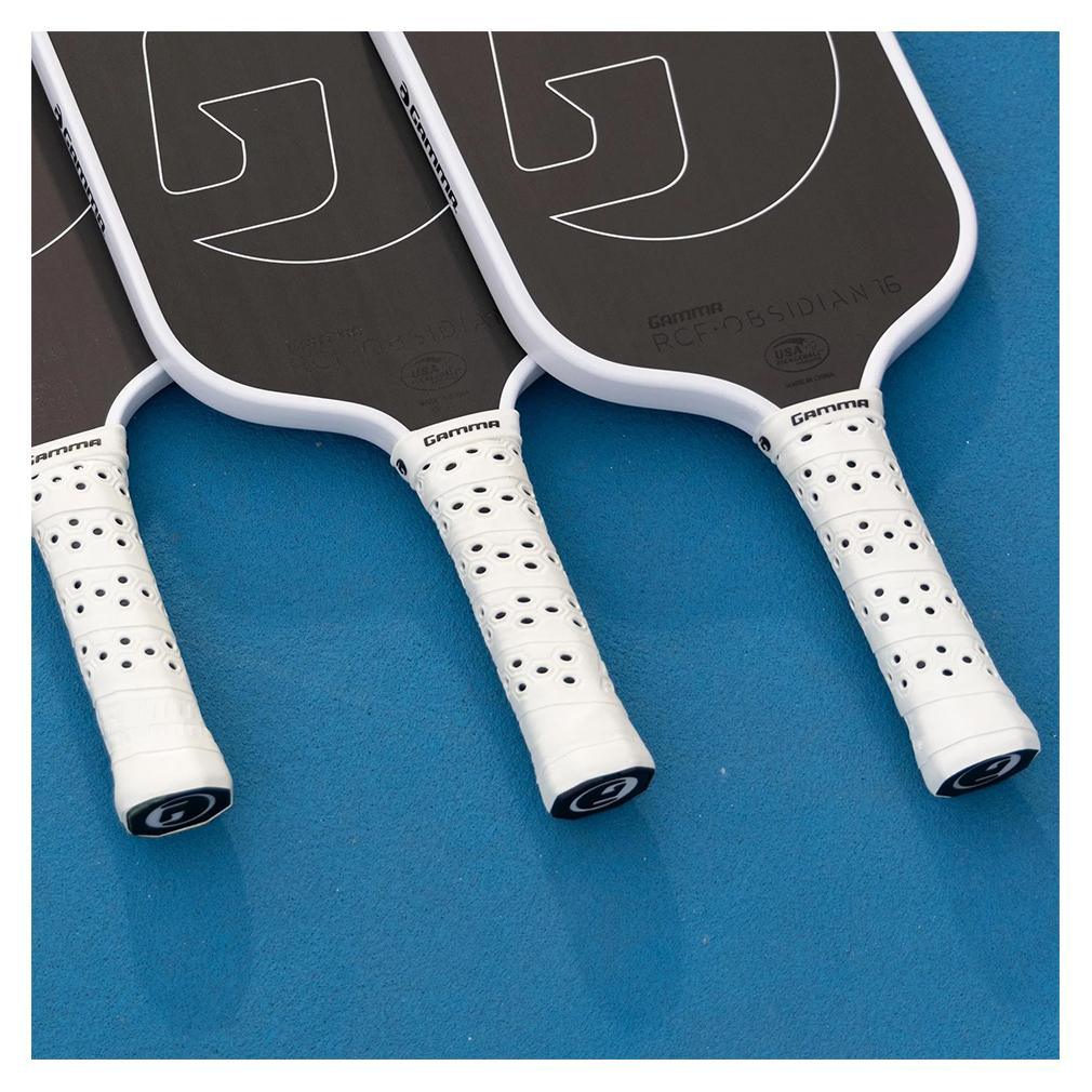 Premium Honeycomb Textured Pickleball Paddle Grip - White | Enhanced Comfort & Control for Competitive Play & Training
