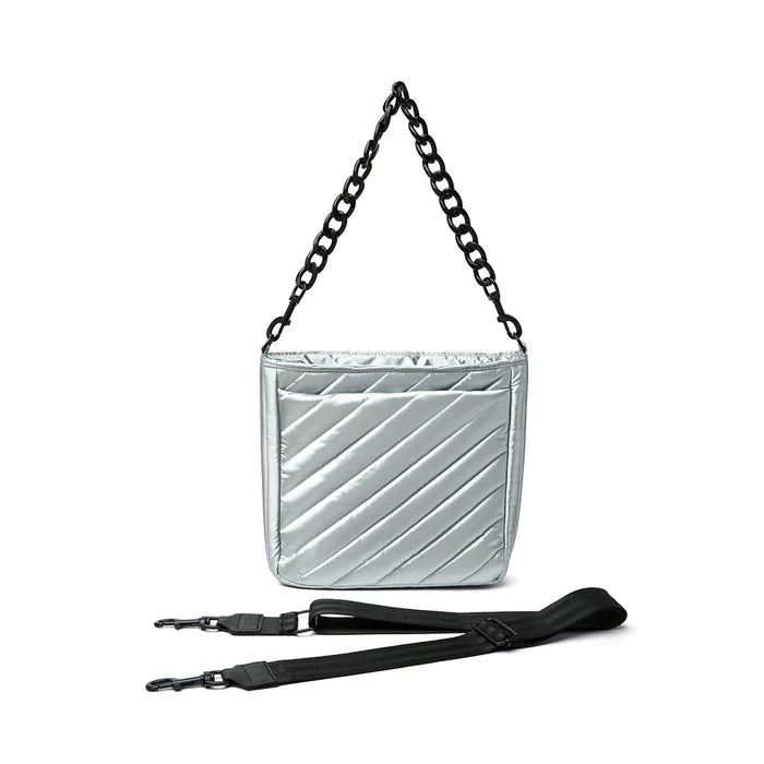 Think Royln Cloud Crossbody Tote Bag - Stylish Silver Shoulder Bag for Women | Perfect for Work, Travel & Everyday Use