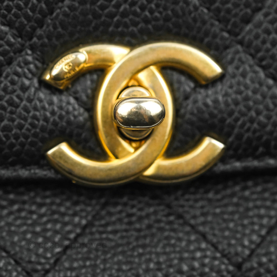 Chanel Chic Affinity Small Grained Calfskin Crossbody Bag in Black with Aged Gold Hardware - Perfect for Everyday Luxury & Evening Events