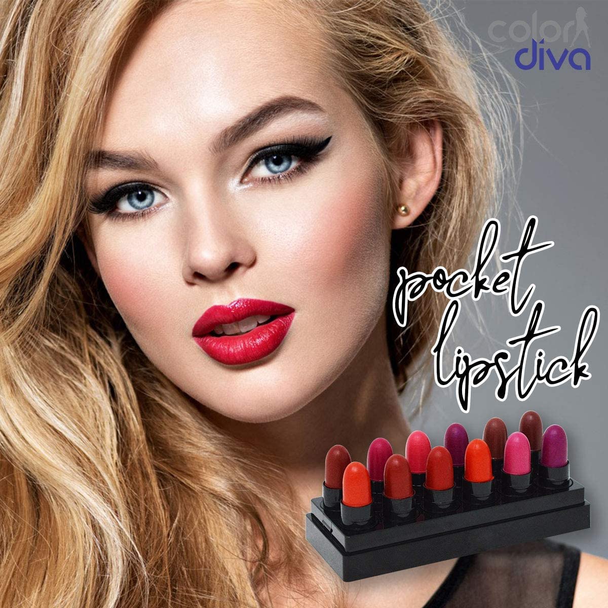 Trendy 12-Color Eyeshadow Palette & Mini Lipstick Set - Complete Eye & Lip Makeup Kit with Lip Crayon for Party & Everyday Wear | 24-Piece Multicolor Cosmetic Collection (CDLPSK110-CDEYSHDW104) | Perfect for Date Night, Girls' Night Out & Special Occasions