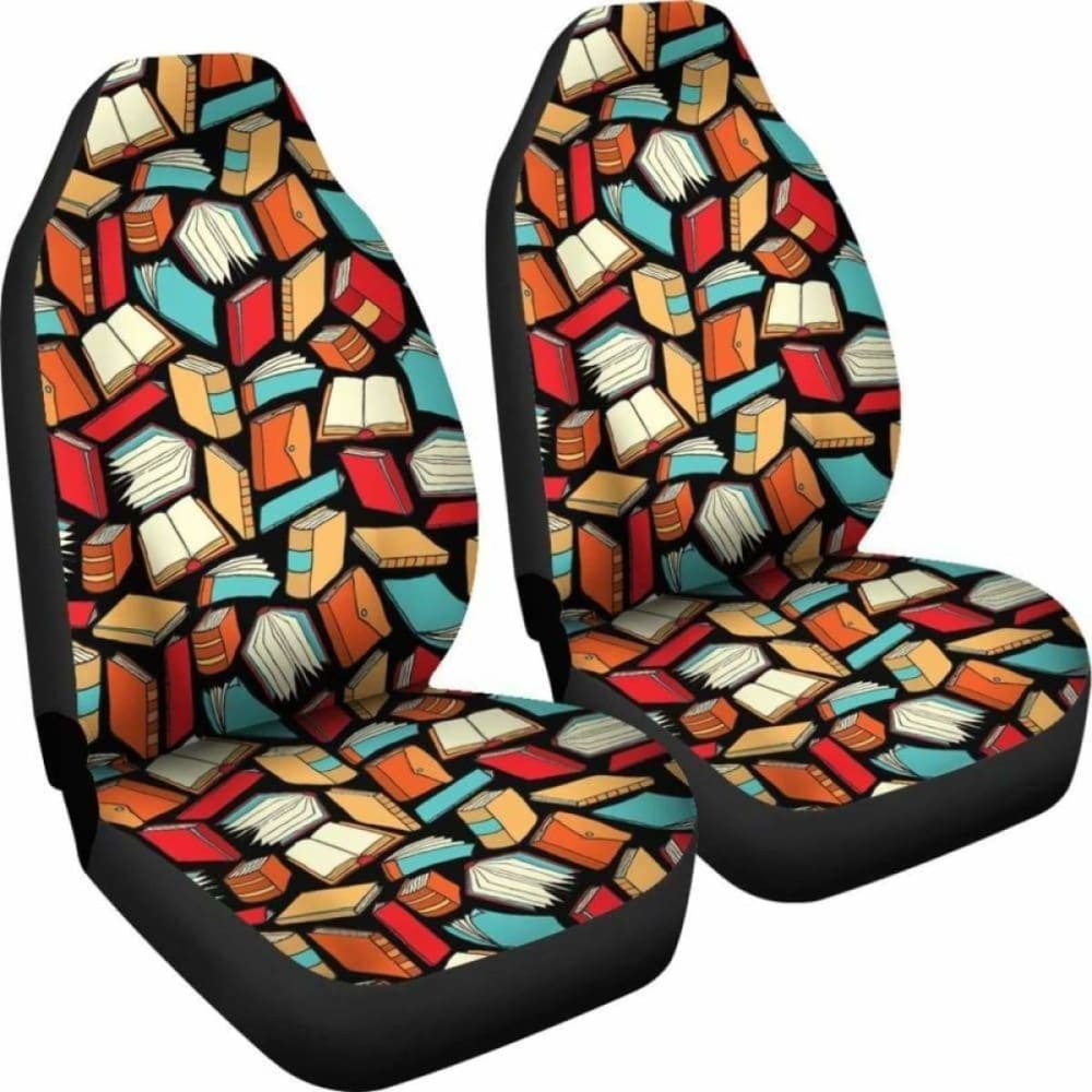 Book Lovers Pattern Car Seat Covers - Stylish & Durable Fabric Protectors for Cars, SUVs & Trucks | Perfect for Bookworms, Readers & Literature Enthusiasts