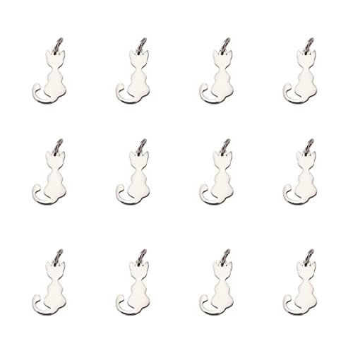 Cat Kitten Steel Charms_20 Pcs