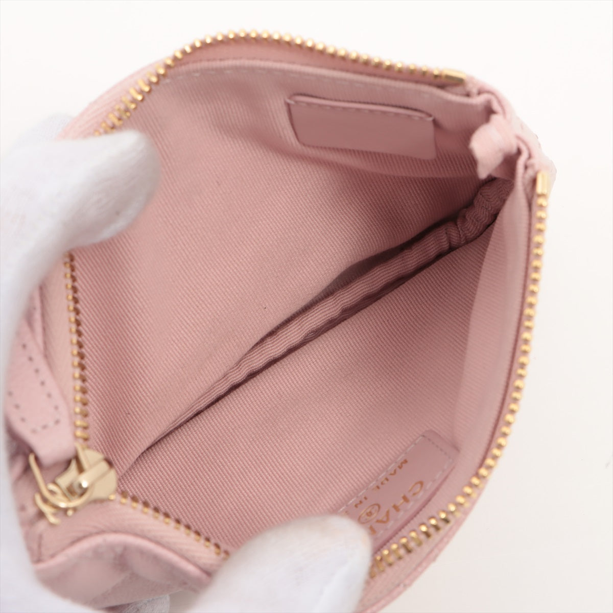 Authentic Chanel Mini O Case in Pink Caviar Leather with Microchip - Perfect for Everyday Luxury & Travel Accessories