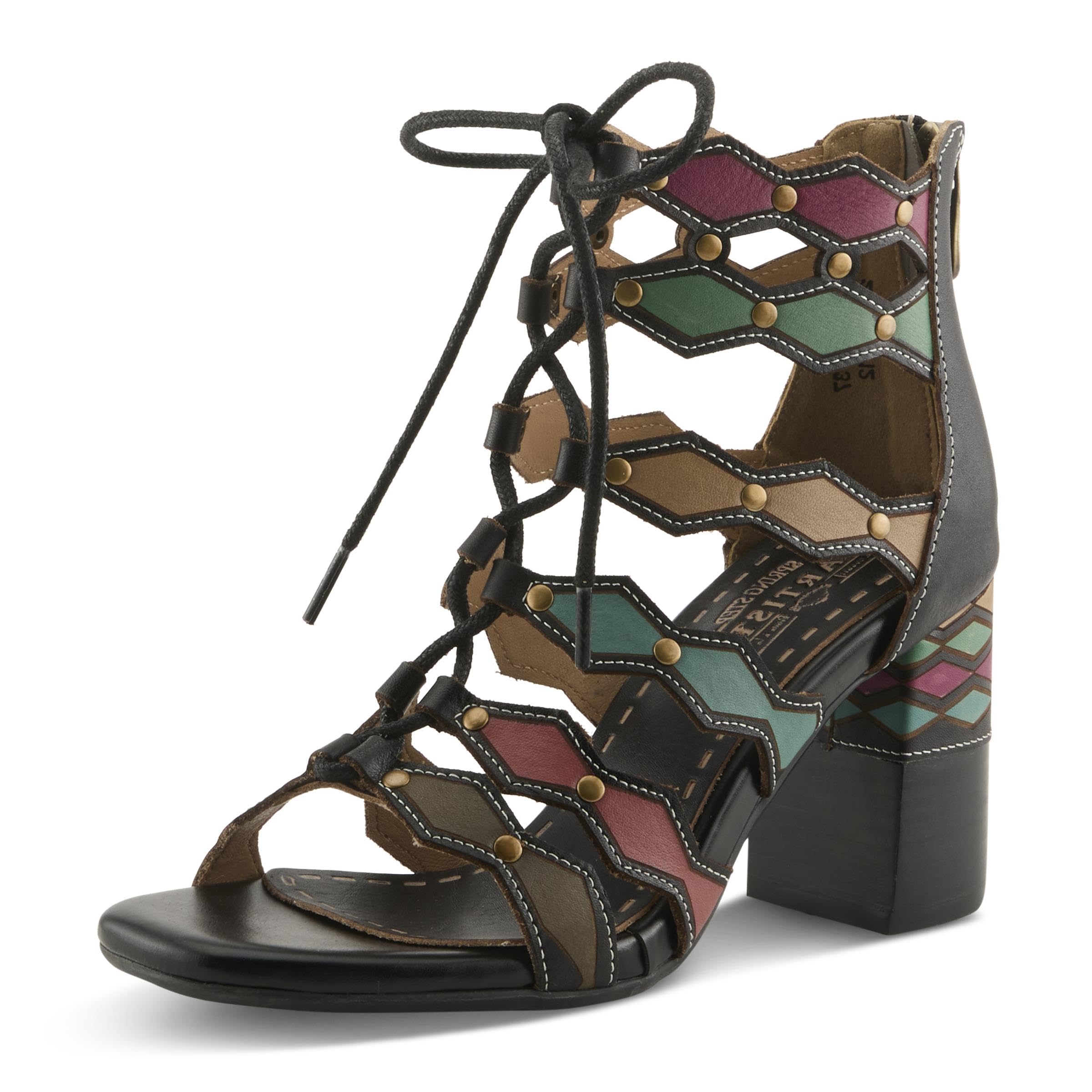 Spring Step L'Artiste Women's Art Deco Sandals - Comfortable & Stylish Open-Toe Shoes for Summer, Beach, and Casual Outings