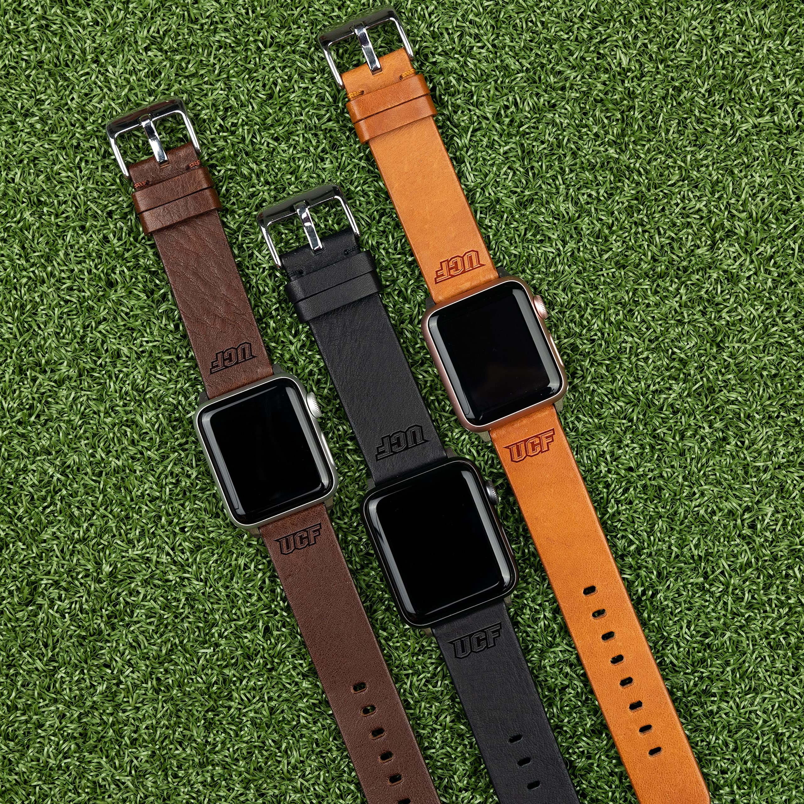 Premium Central Florida Knights Leather Watch Band for Apple Watch - Durable, Stylish & Comfortable - Perfect for Game Days, Workouts & Everyday Wear