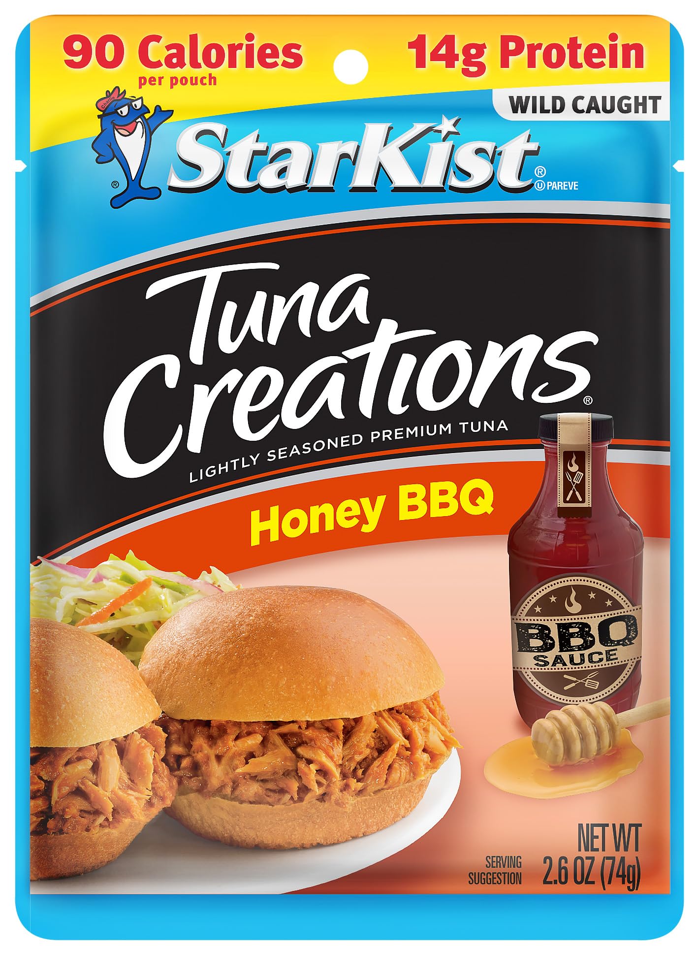 StarKist Tuna Creations Honey BBQ Flavor - 2.6 oz Single Serve Pouch - Premium Protein Snack for Lunch, Hiking & On-the-Go Meals
