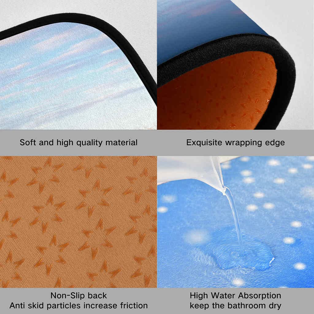 Non-Slip Absorbent Kitchen Runner Rug - Autumn River Trees Design - Waterproof Floor Mat for Kitchen, Entryway, Hallway, Laundry, Bathroom & Bedroom - Perfect for Home Decor and High Traffic Areas